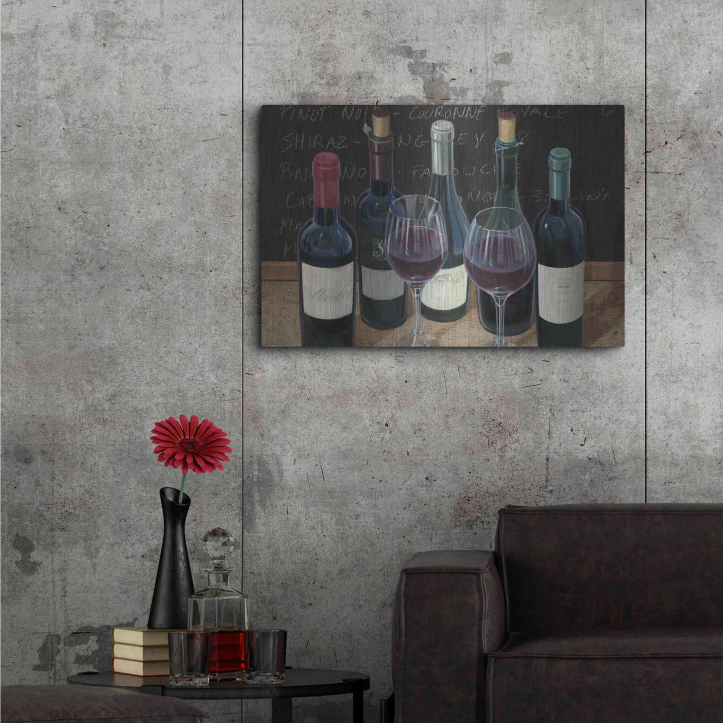 Luxe Metal Art 'Wine Spirit I' by James Wiens, Metal Wall Art,36x24