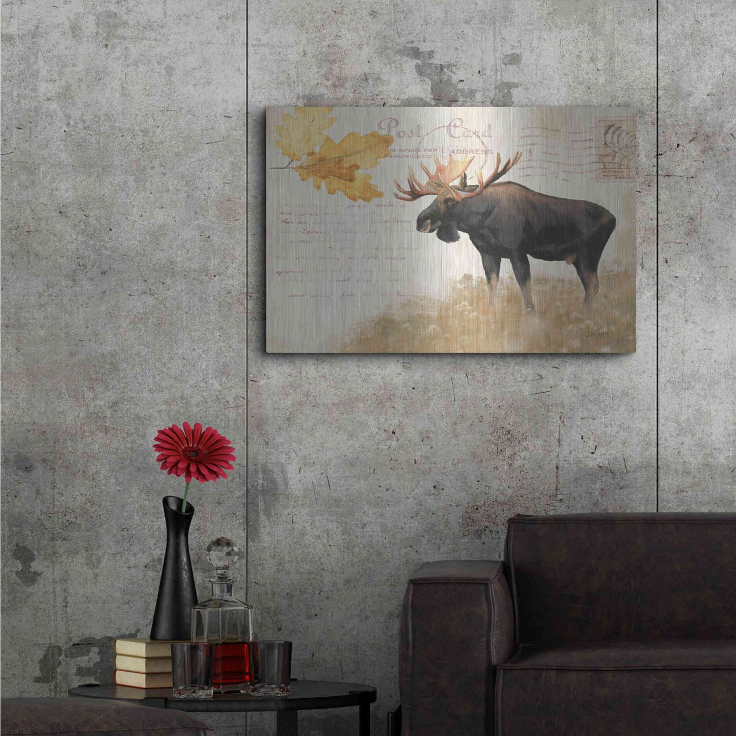 Luxe Metal Art 'Northern Wild Moose' by James Wiens, Metal Wall Art,36x24