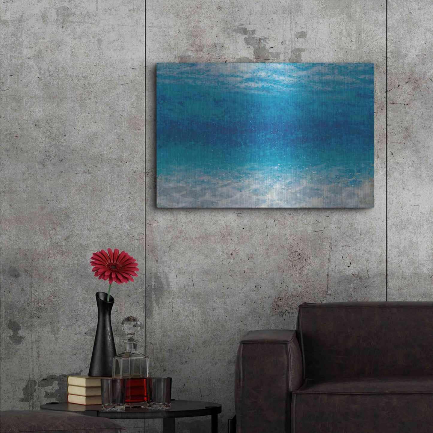 Luxe Metal Art 'Underwater I' by James Wiens, Metal Wall Art,36x24