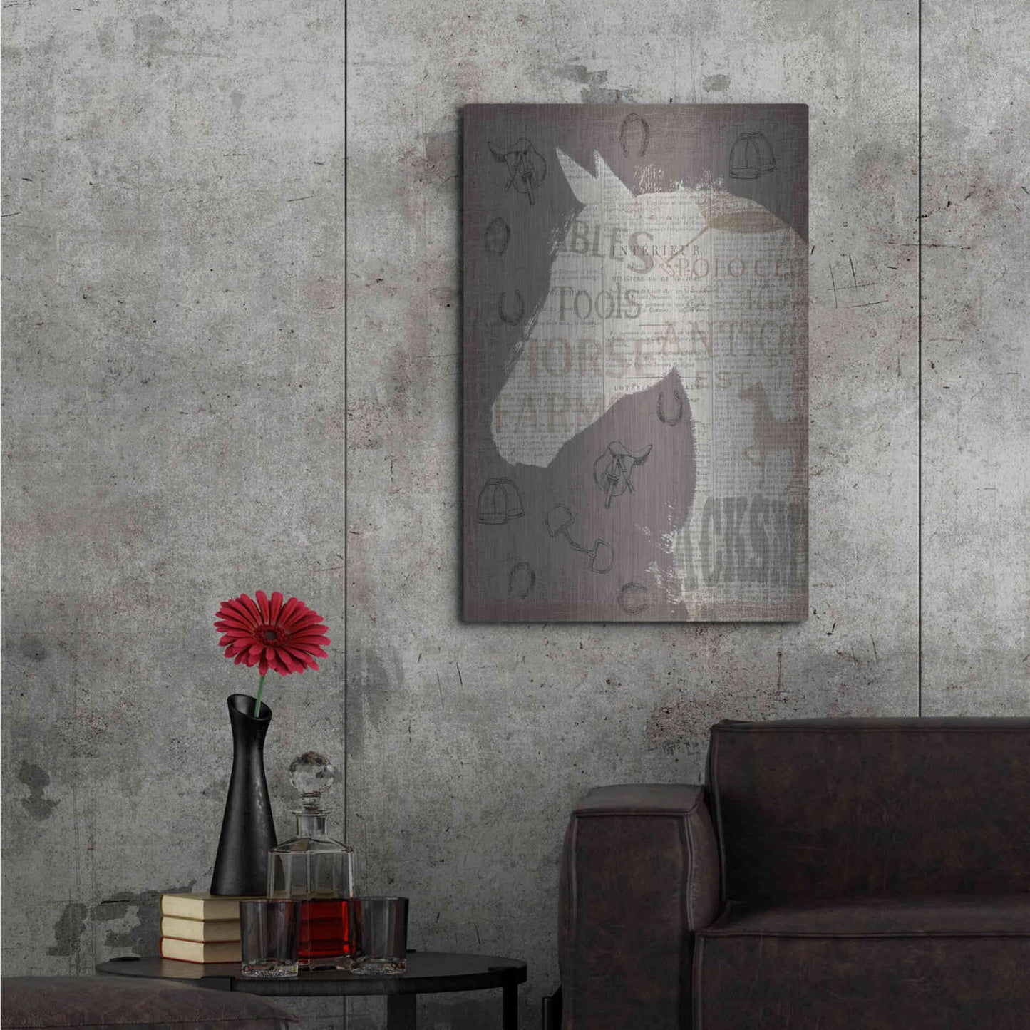 Luxe Metal Art 'Equine III' by James Wiens, Metal Wall Art,24x36
