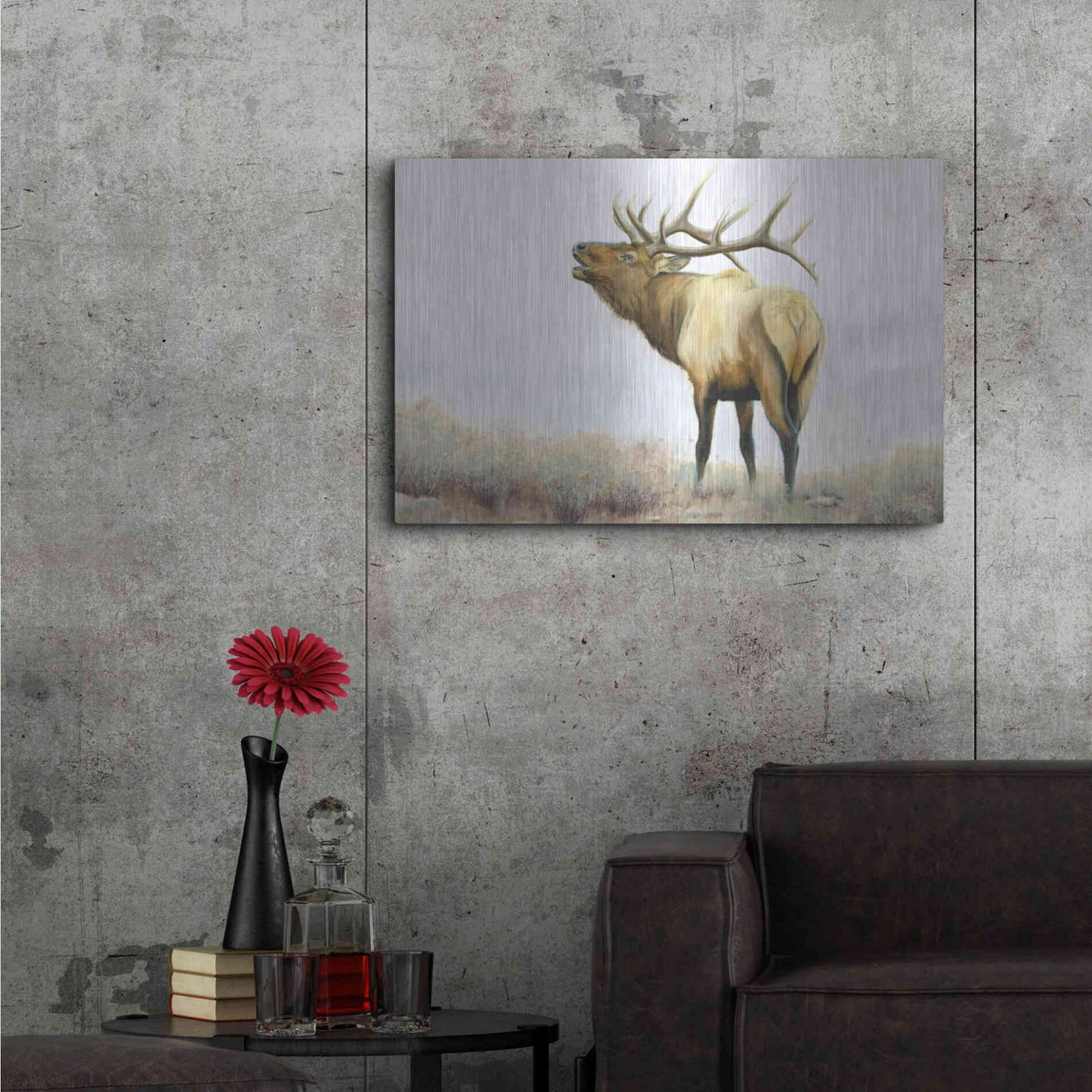 Luxe Metal Art 'Majestic Elk' by James Wiens, Metal Wall Art,36x24