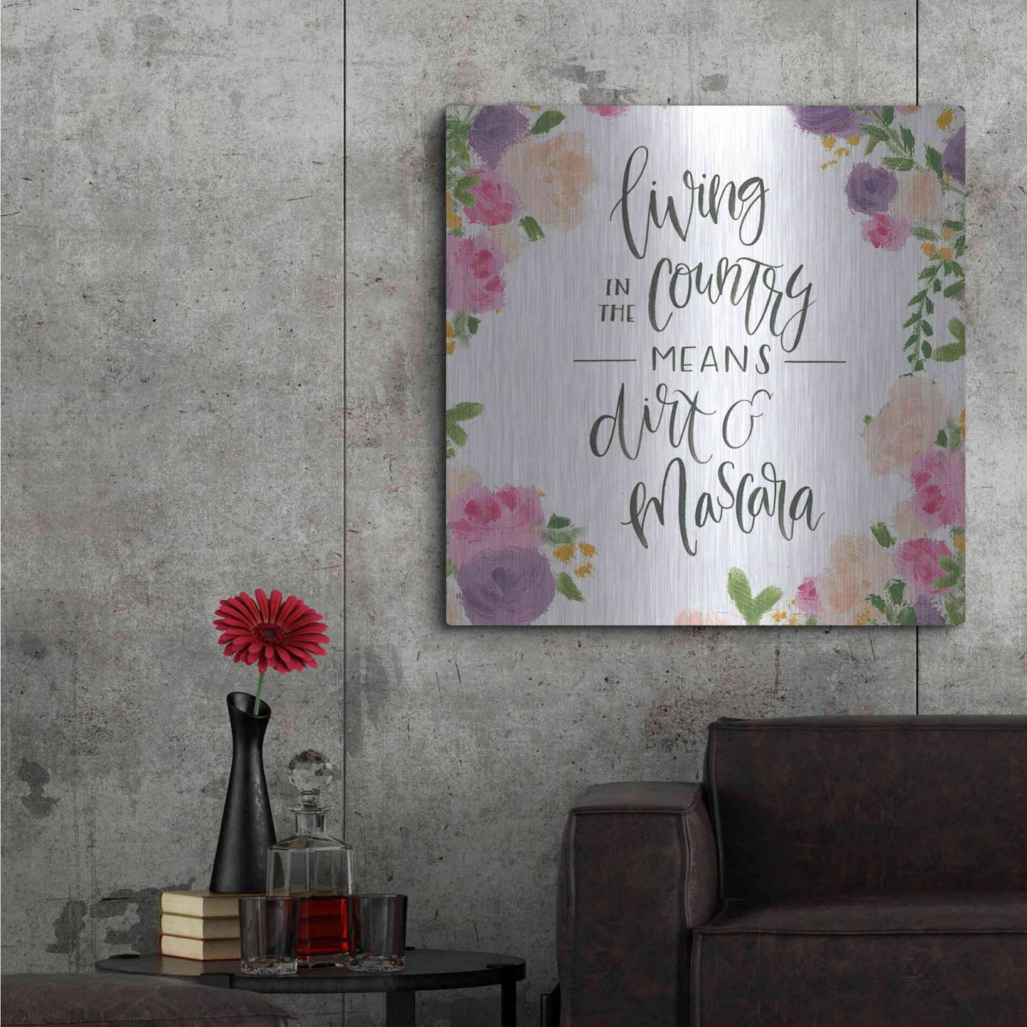 Luxe Metal Art 'Beautiful Country V' by James Wiens, Metal Wall Art,36x36