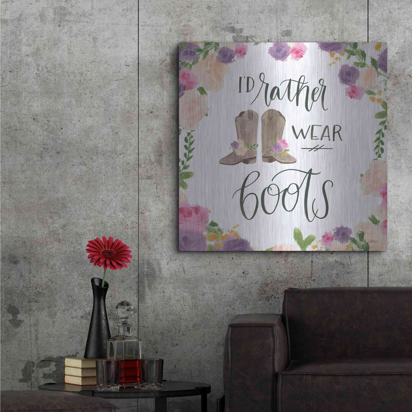 Luxe Metal Art 'Beautiful Country VII' by James Wiens, Metal Wall Art,36x36