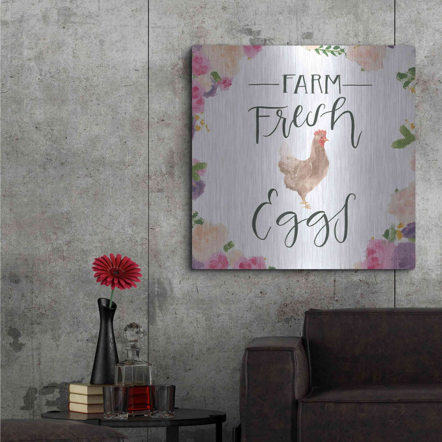 Luxe Metal Art 'Beautiful Country VIII' by James Wiens, Metal Wall Art,36x36