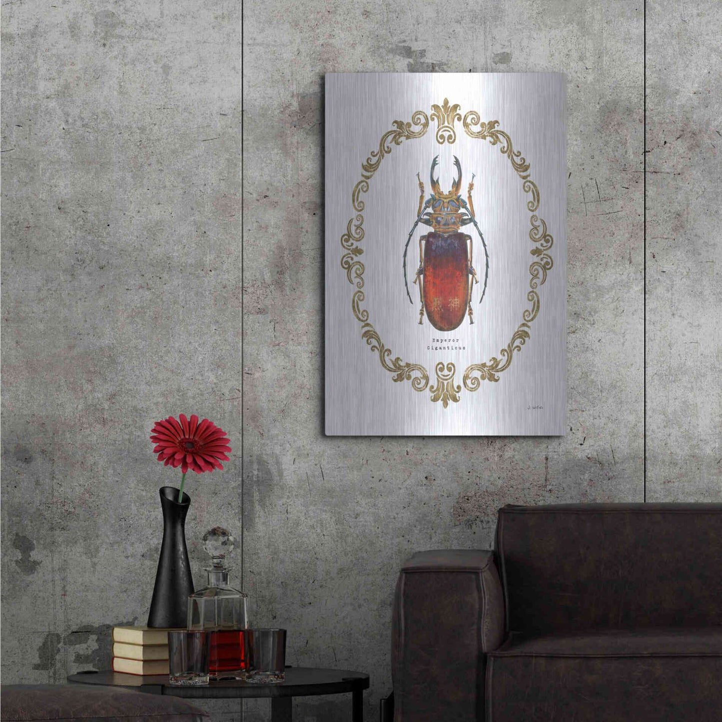 Luxe Metal Art 'Adorning Coleoptera I' by James Wiens, Metal Wall Art,24x36