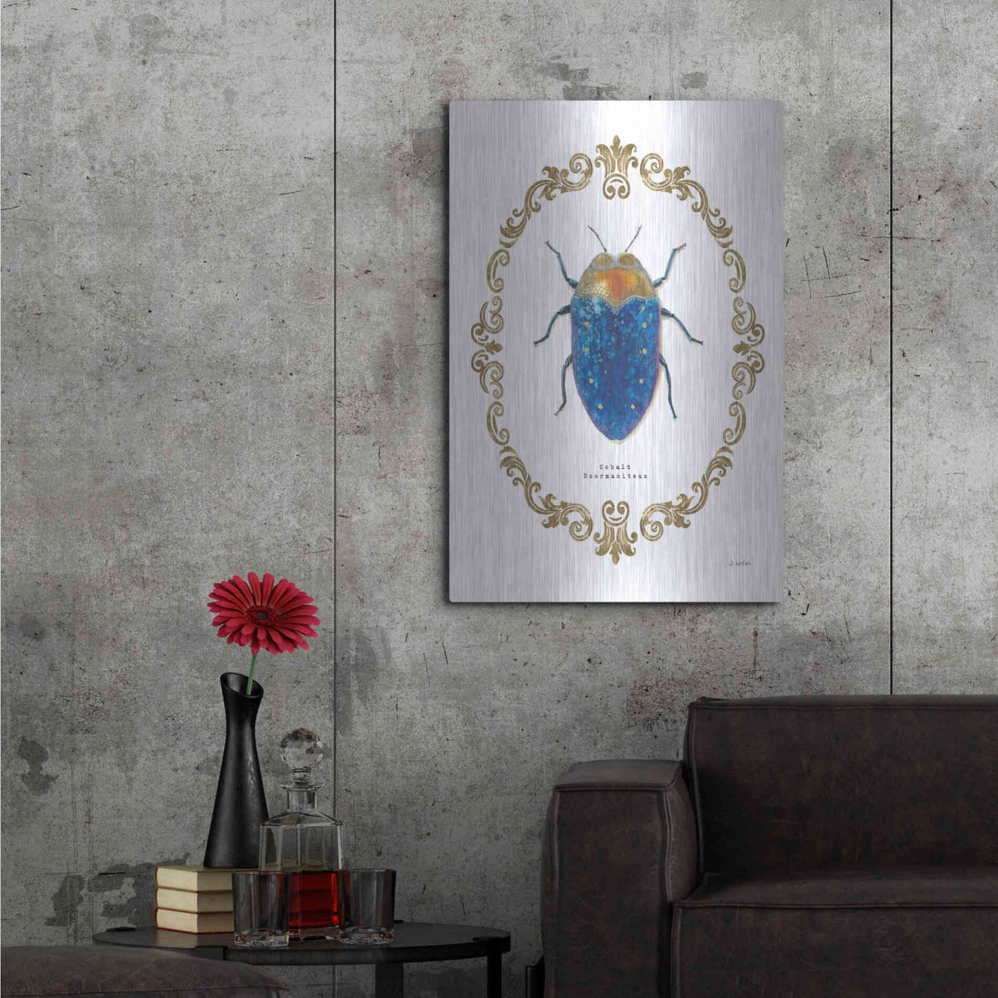 Luxe Metal Art 'Adorning Coleoptera V' by James Wiens, Metal Wall Art,24x36