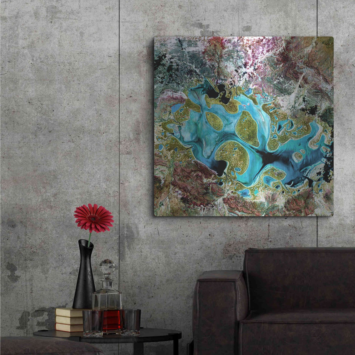 Luxe Metal Art 'Earth As Art: Carnegie,', Metal Wall Art,36x36