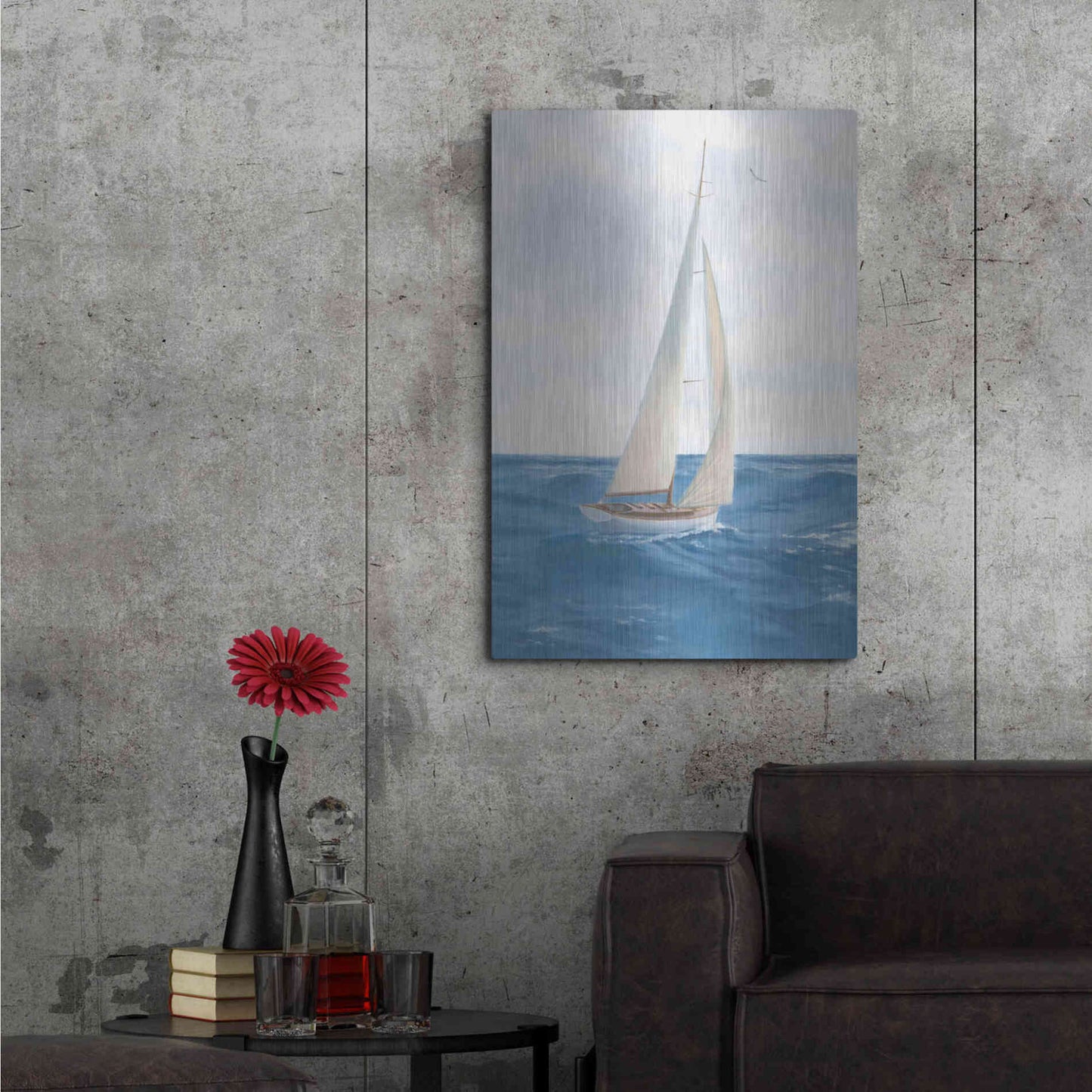 Luxe Metal Art 'A Day at Sea I' by James Wiens, Metal Wall Art,24x36