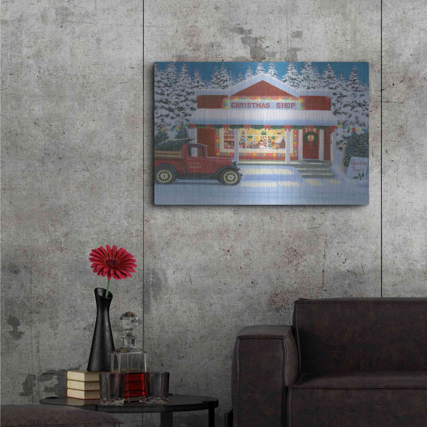 Luxe Metal Art 'Holiday Moments II' by James Wiens, Metal Wall Art,36x24
