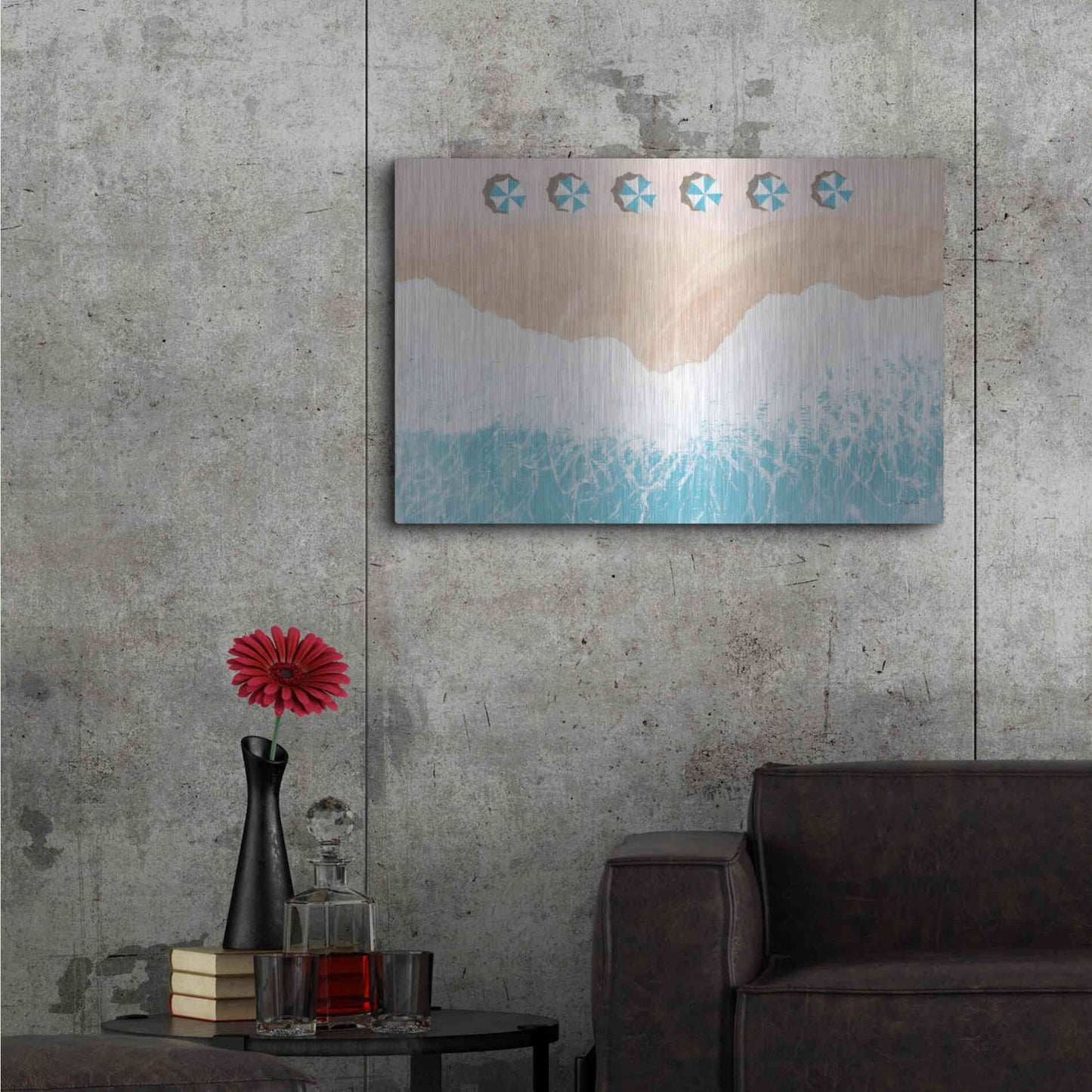 Luxe Metal Art 'Sky Seaview II' by James Wiens, Metal Wall Art,36x24