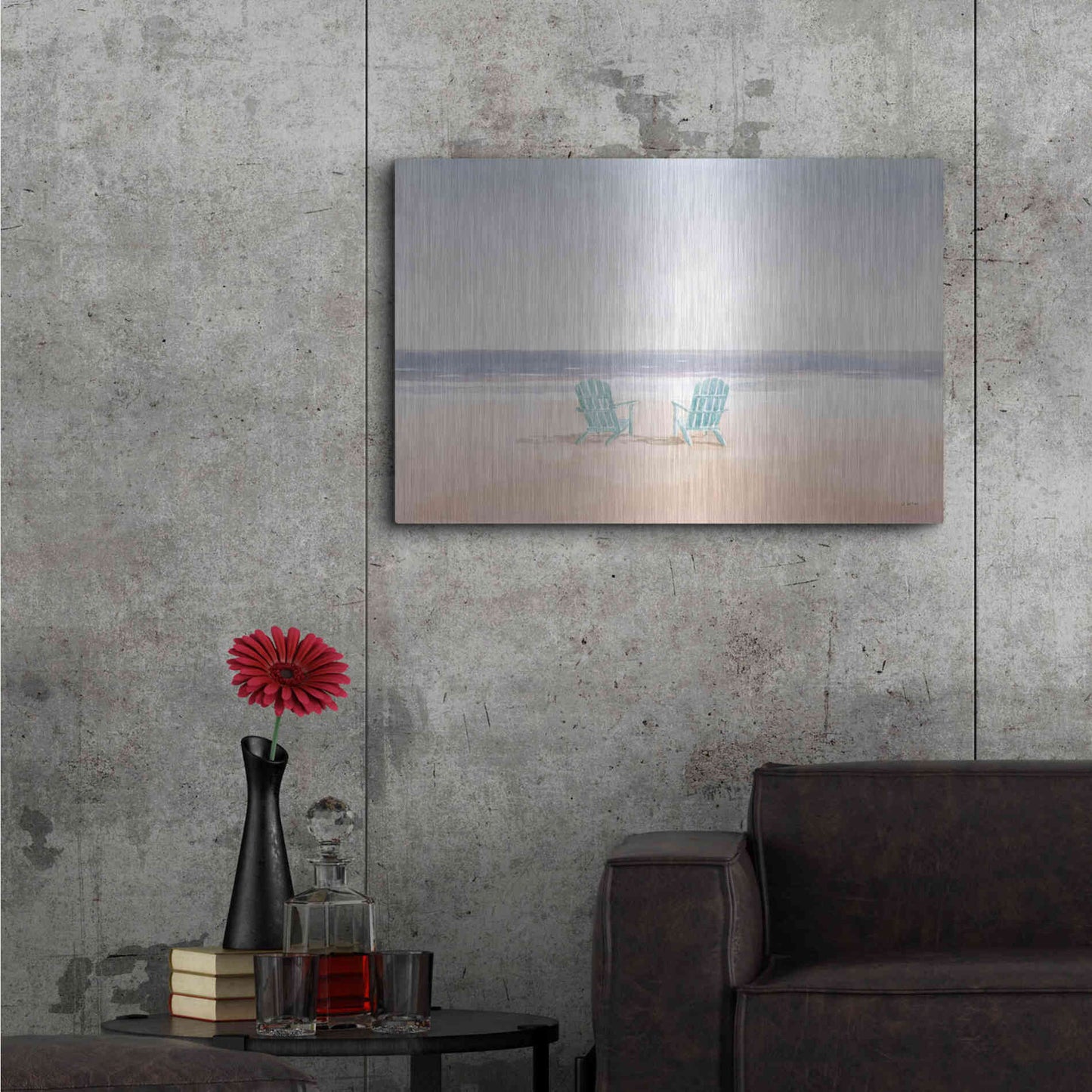 Luxe Metal Art 'Salento Coast II' by James Wiens, Metal Wall Art,36x24