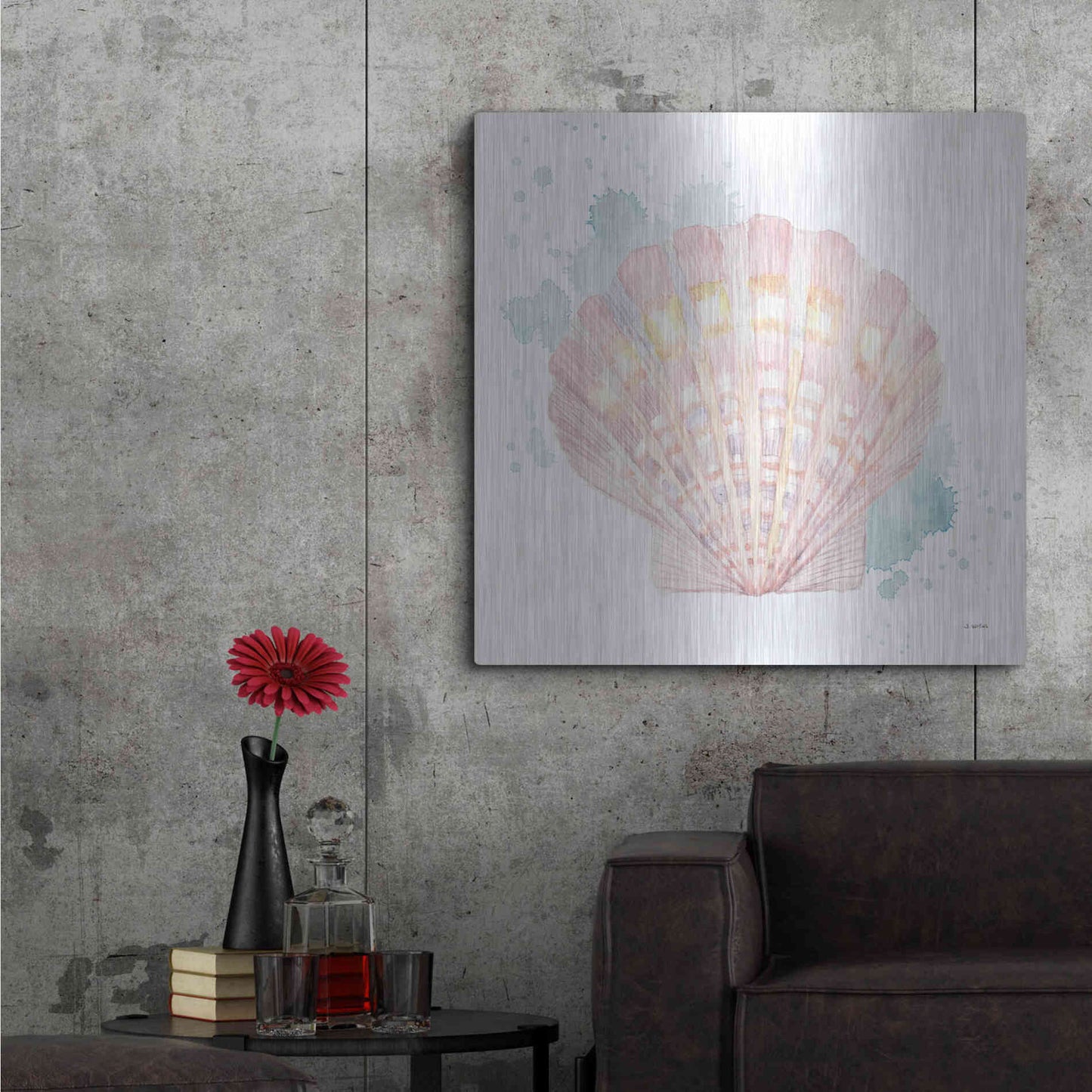 Luxe Metal Art 'Salento Coast III' by James Wiens, Metal Wall Art,36x36