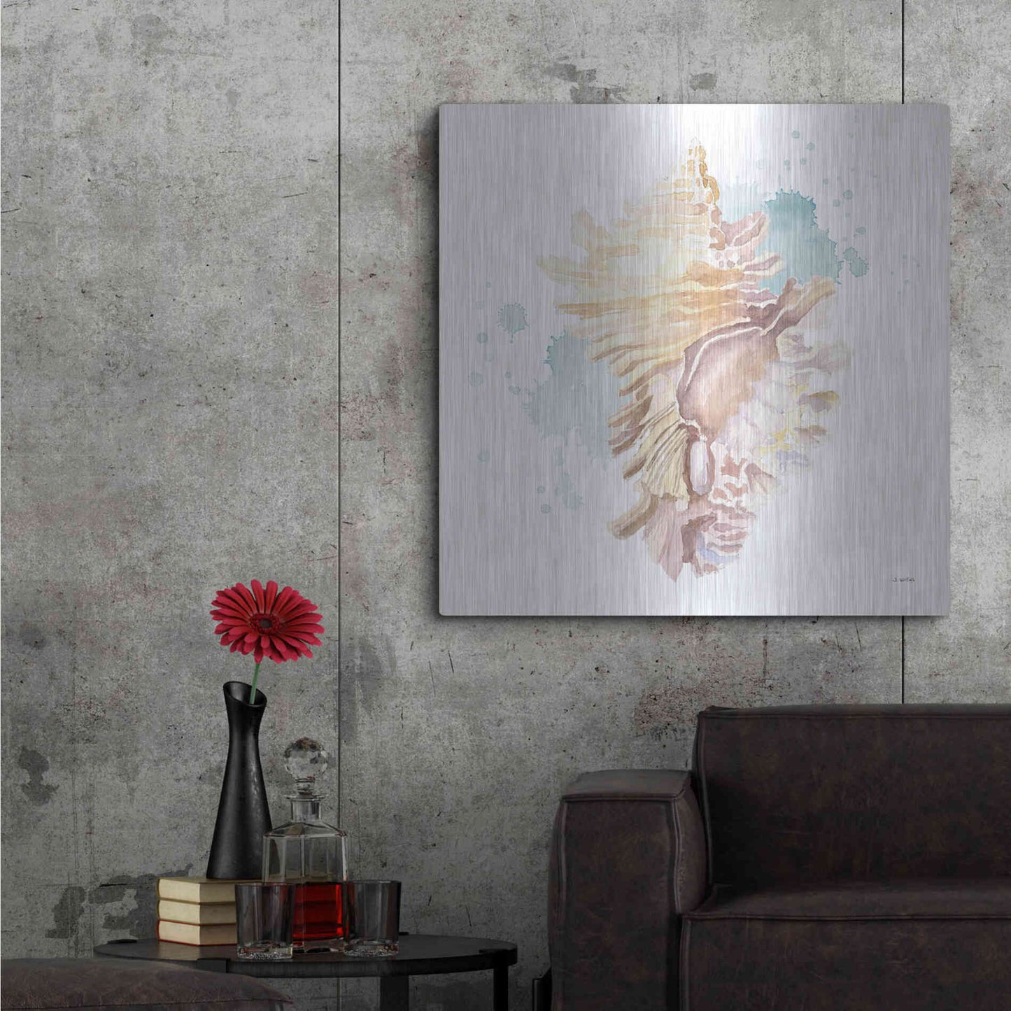 Luxe Metal Art 'Salento Coast IV' by James Wiens, Metal Wall Art,36x36