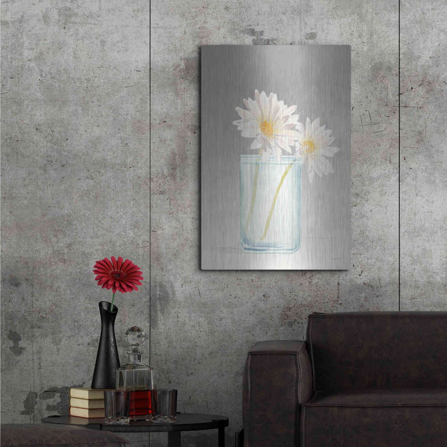 Luxe Metal Art 'Tranquil Blossoms IV' by James Wiens, Metal Wall Art,24x36
