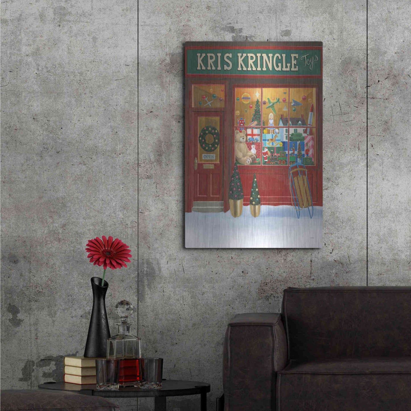 Luxe Metal Art 'Holiday Moments III' by James Wiens, Metal Wall Art,24x36