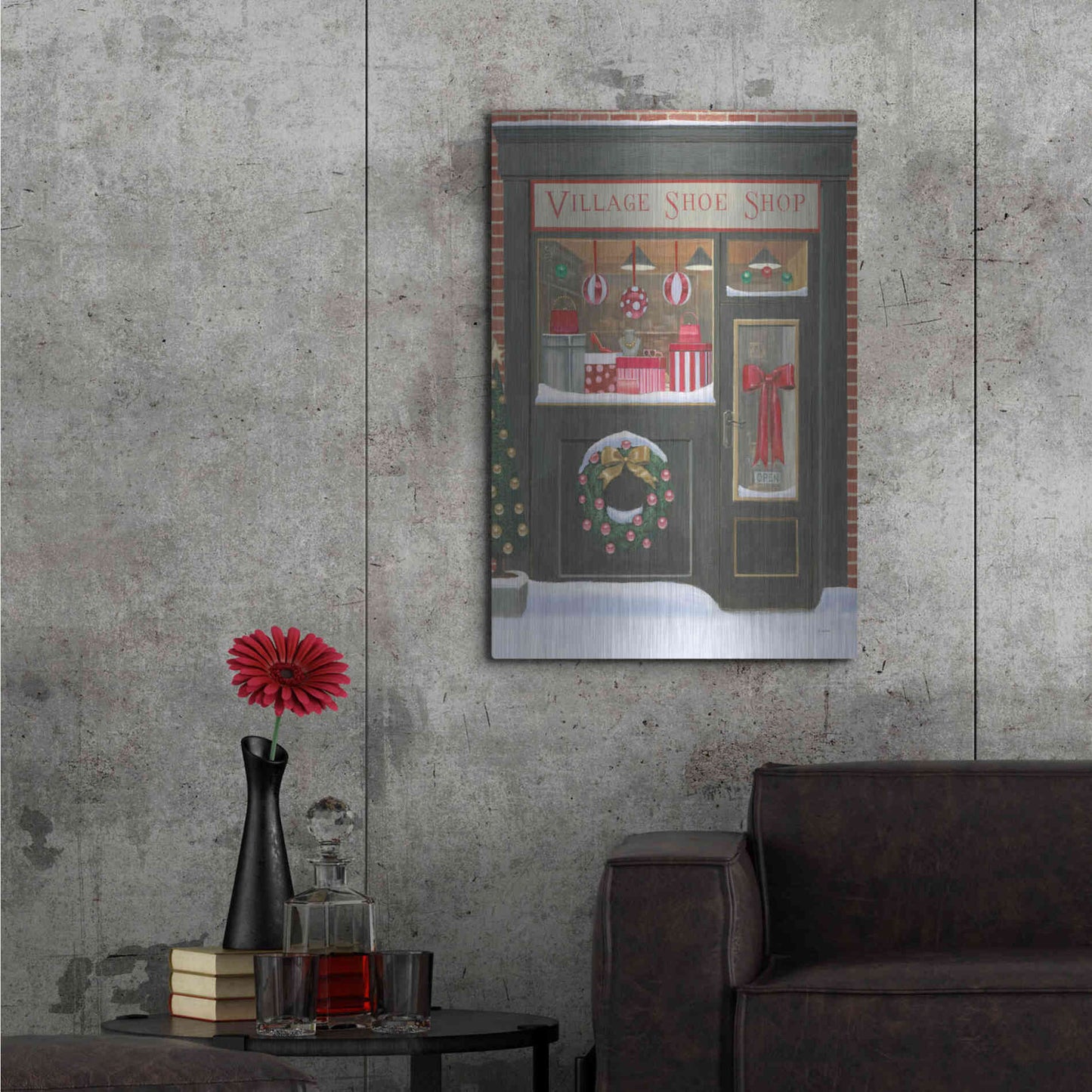 Luxe Metal Art 'Holiday Moments IV' by James Wiens, Metal Wall Art,24x36