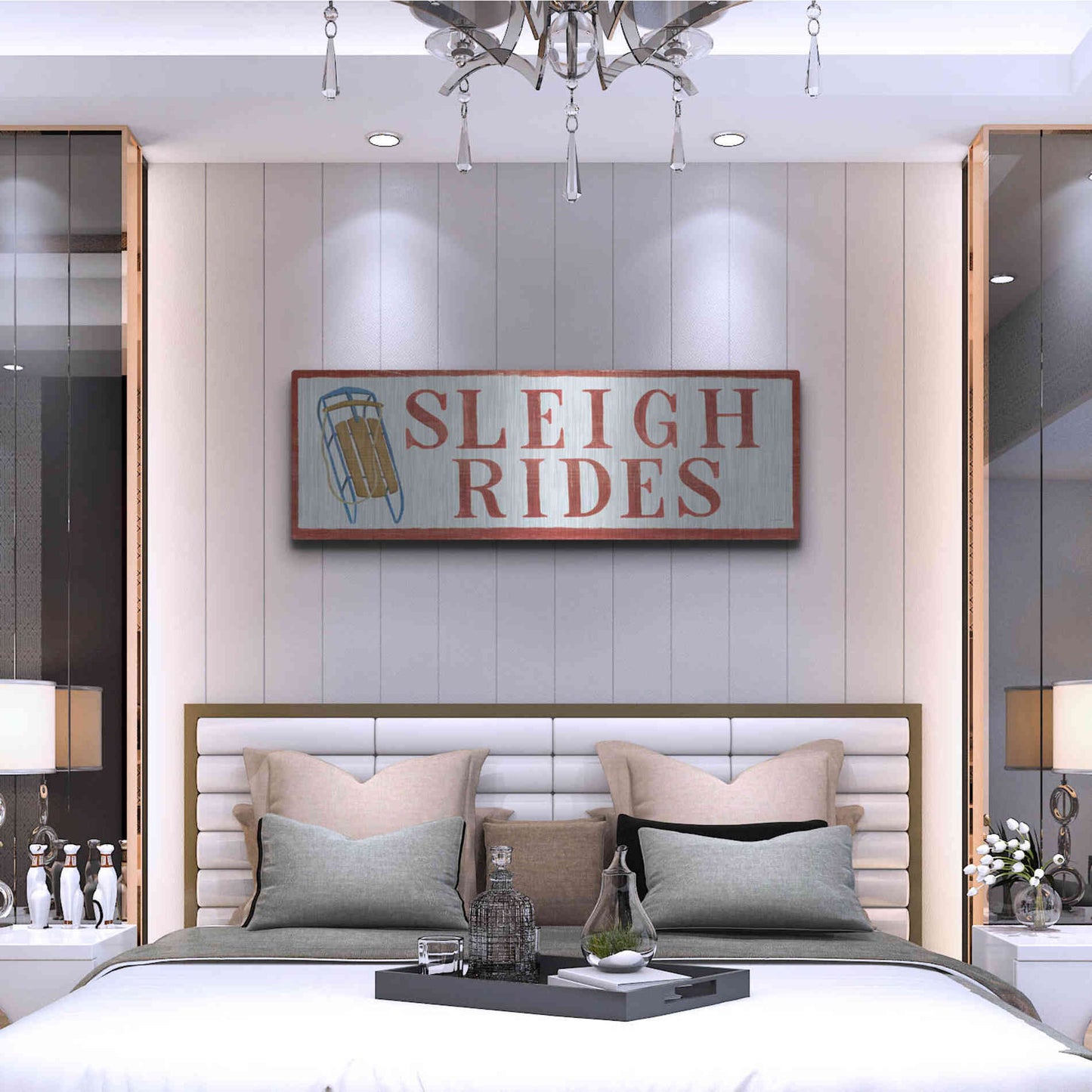 Luxe Metal Art 'Holiday Moments XII' by James Wiens, Metal Wall Art,48x16