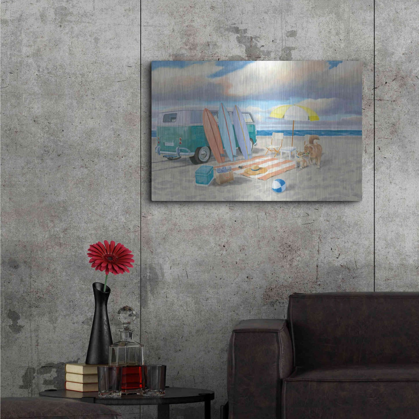 Luxe Metal Art 'Beach Ride II' by James Wiens, Metal Wall Art,36x24