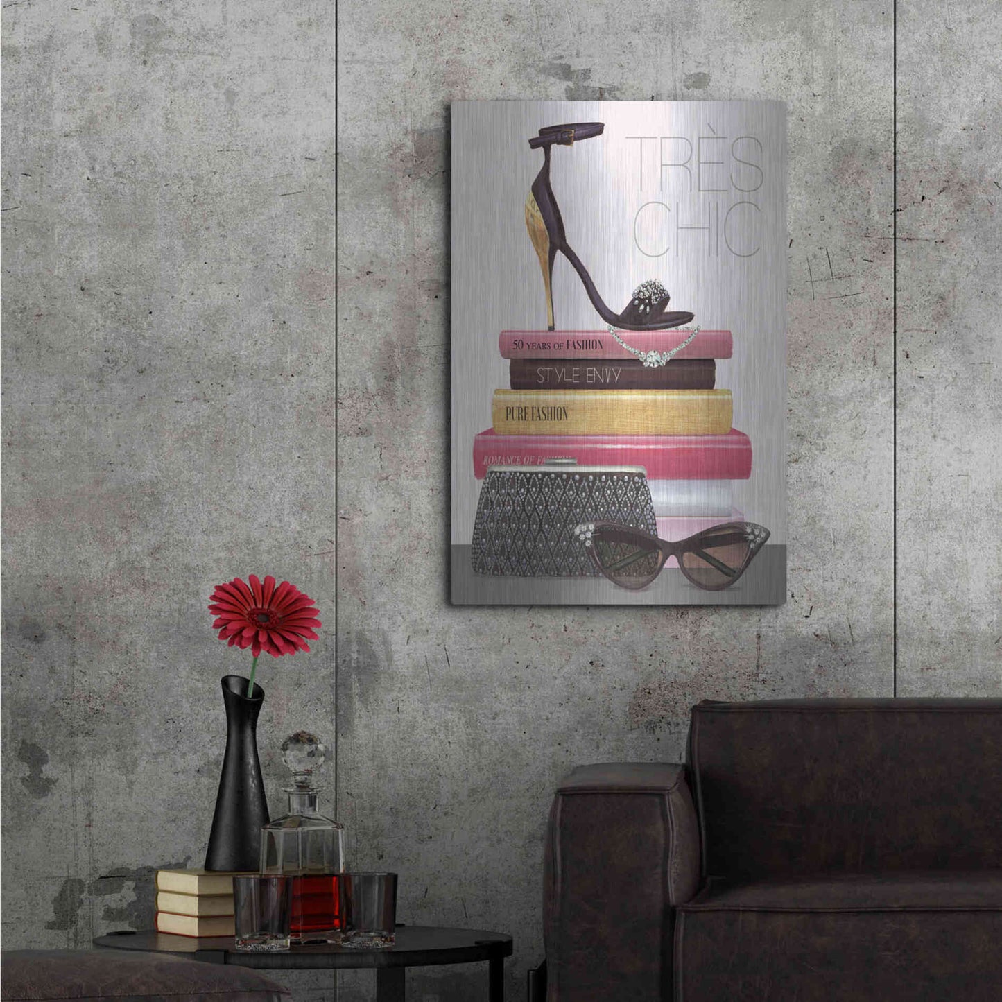 Luxe Metal Art 'Paris Style III Gold and Black' by Marco Fabiano, Metal Wall Art,24x36