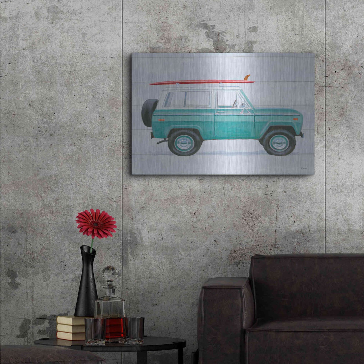 Luxe Metal Art 'Beach Ride VII' by James Wiens, Metal Wall Art,36x24