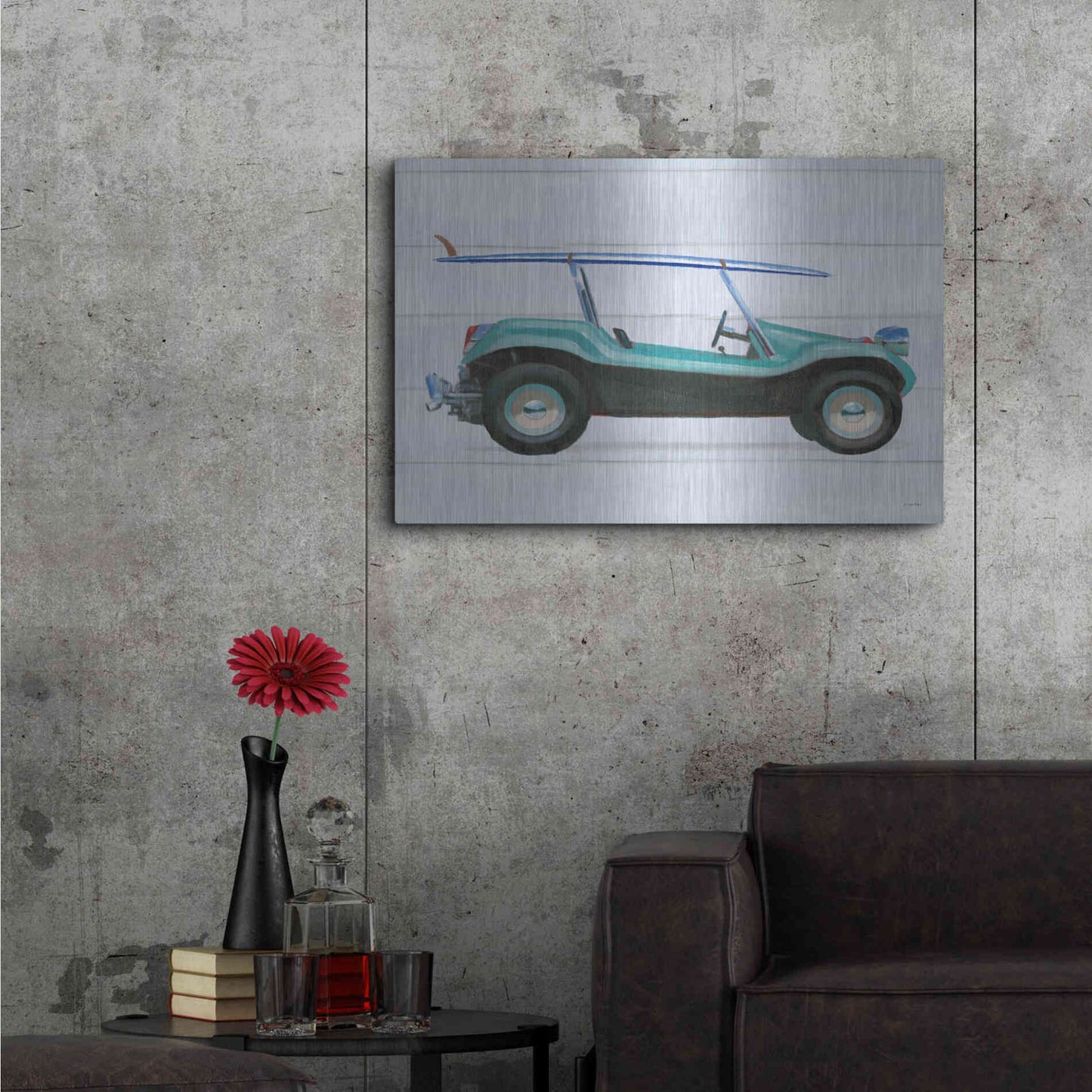 Luxe Metal Art 'Beach Ride IX' by James Wiens, Metal Wall Art,36x24