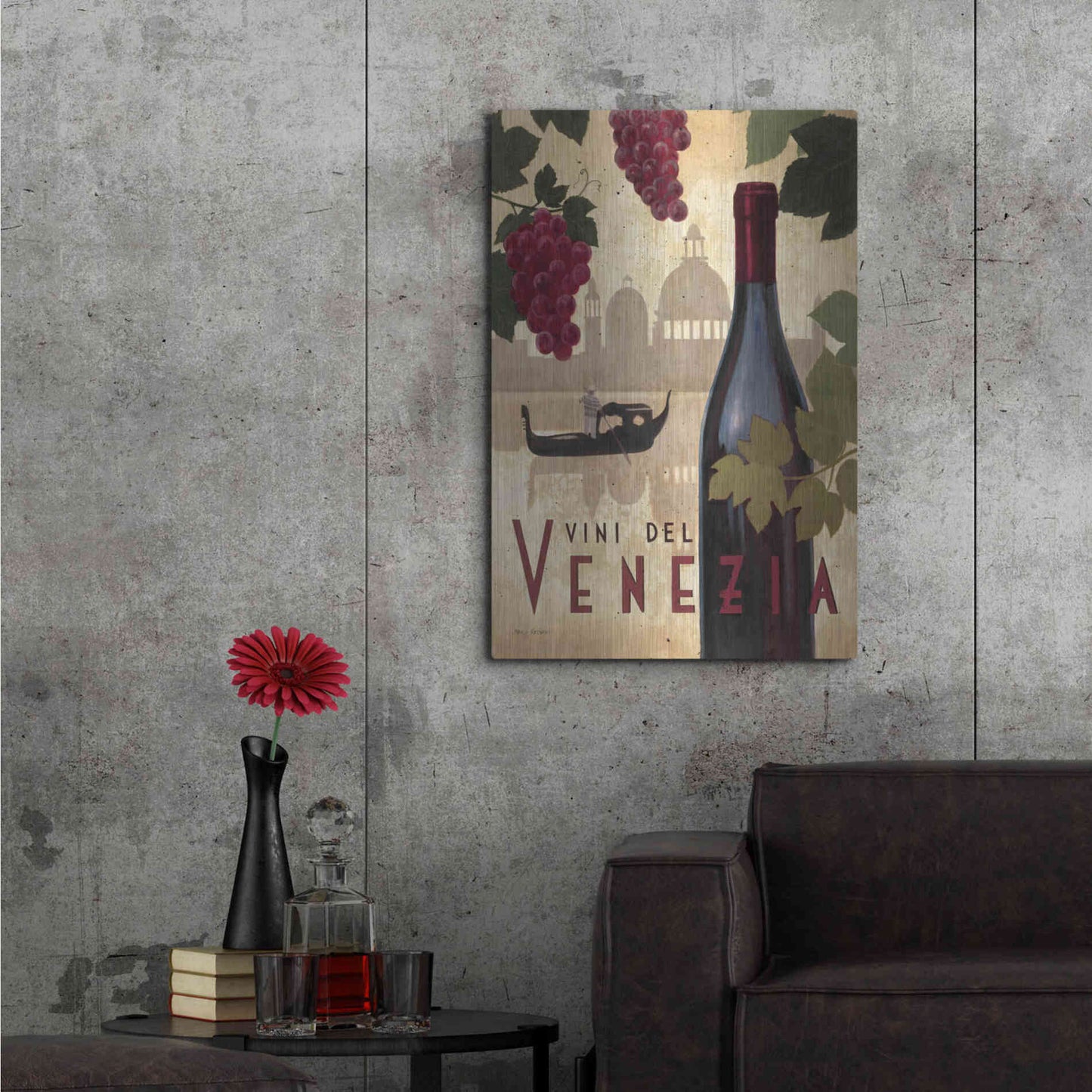 Luxe Metal Art 'Wine Festival II' by Marco Fabiano, Metal Wall Art,24x36
