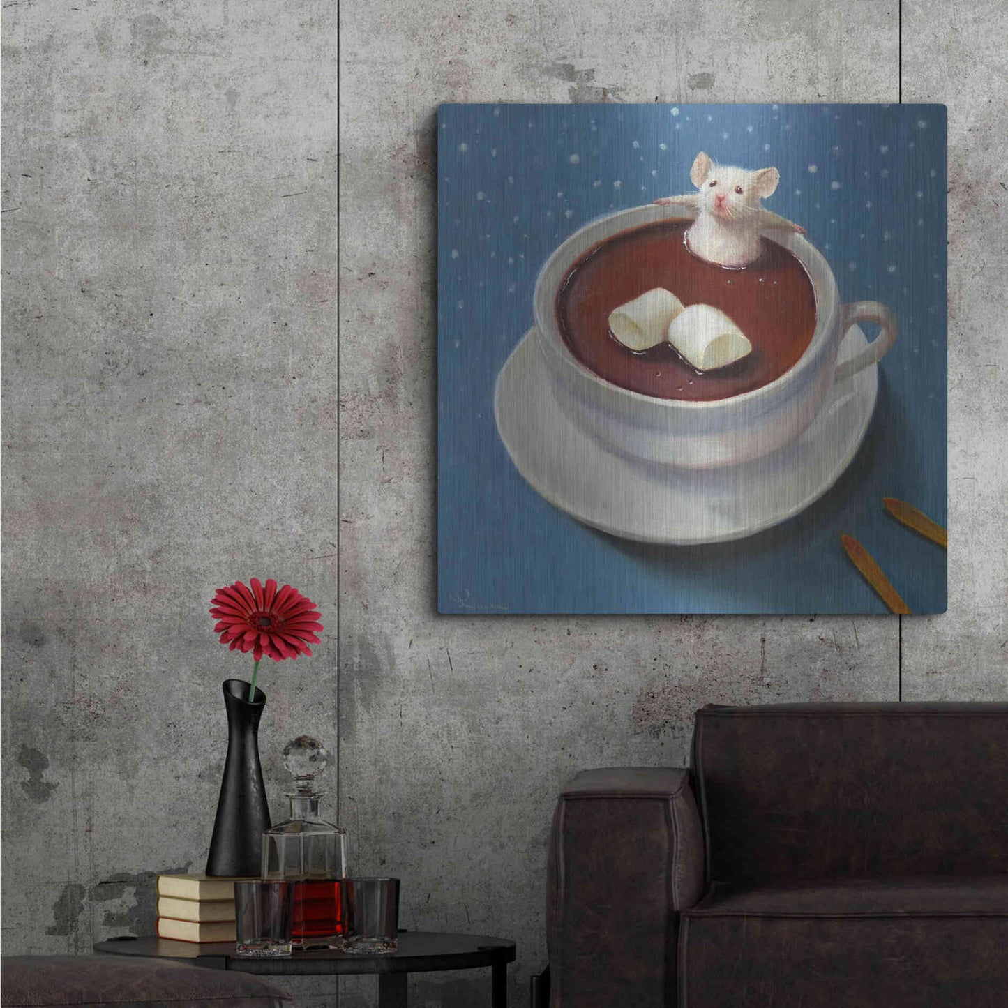 Luxe Metal Art 'Apres Ski' by Lucia Heffernan, Metal Wall Art,36x36