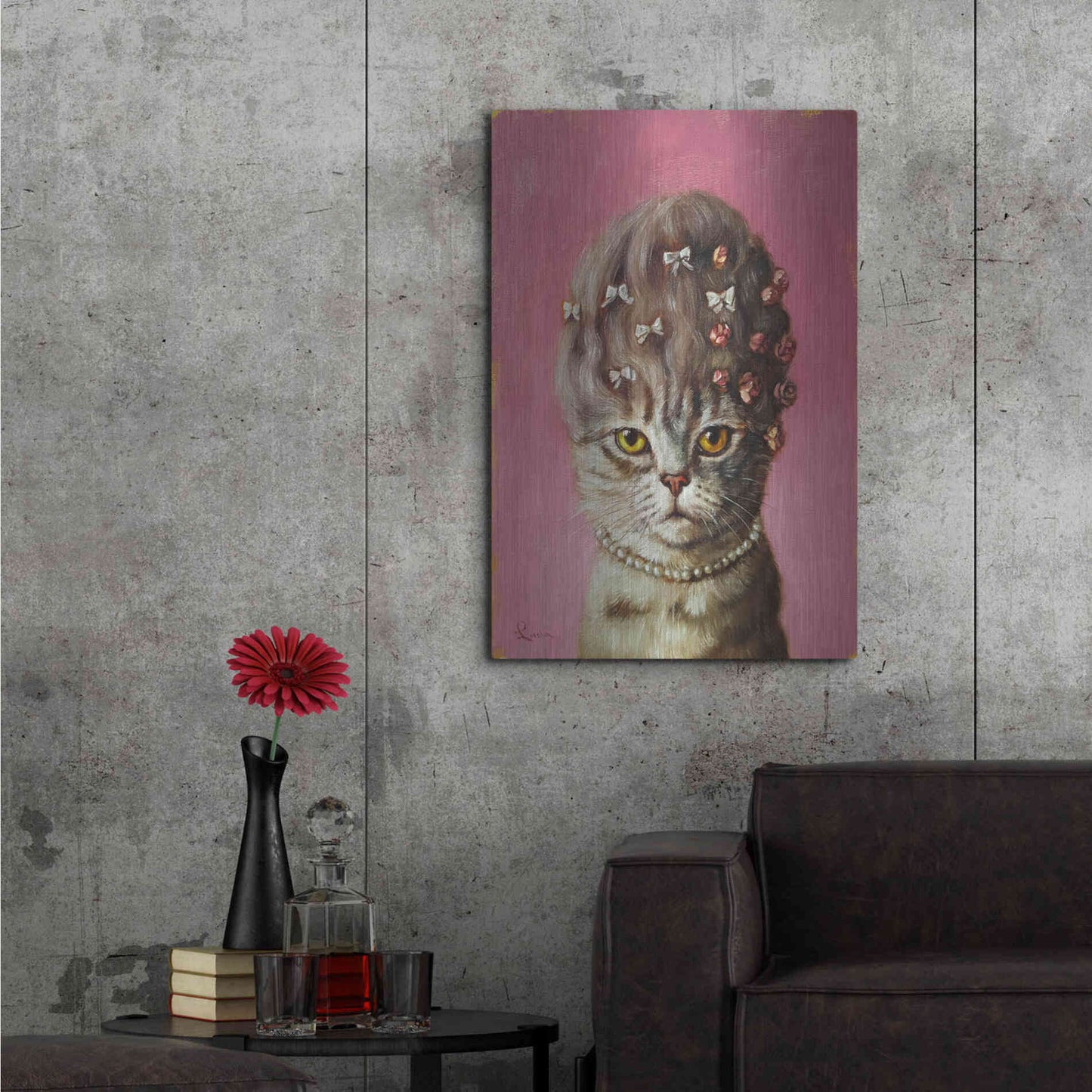 Luxe Metal Art 'Marie Catoinette' by Lucia Heffernan, Metal Wall Art,24x36