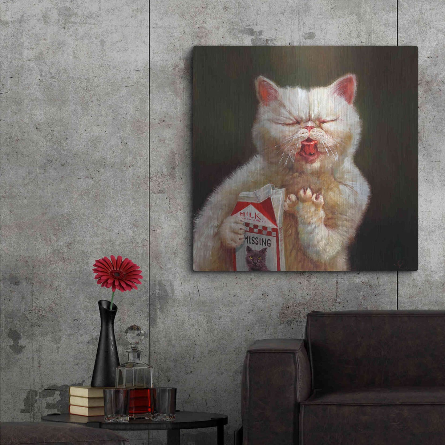 Luxe Metal Art 'Sour Milk' by Lucia Heffernan, Metal Wall Art,36x36