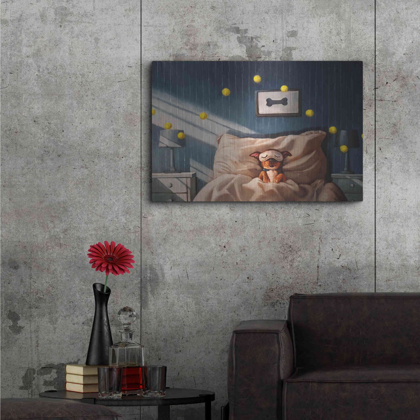 Luxe Metal Art 'Bentley's Dream' by Lucia Heffernan, Metal Wall Art,36x24