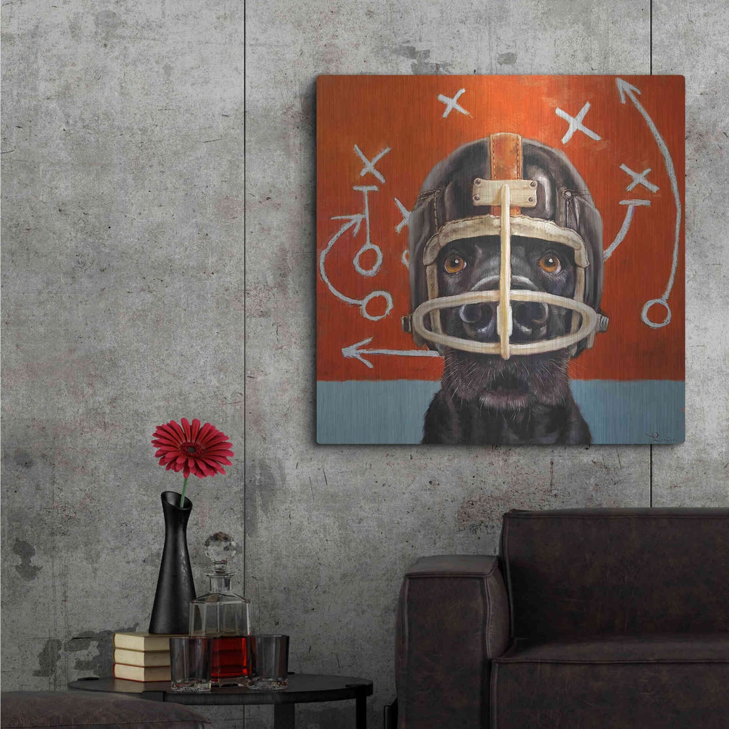 Luxe Metal Art 'Rookie' by Lucia Heffernan, Metal Wall Art,36x36