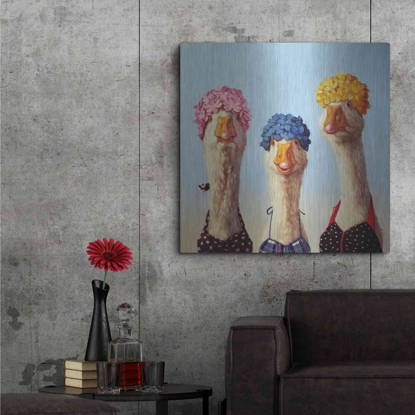 Luxe Metal Art 'Golden Age' by Lucia Heffernan, Metal Wall Art,36x36