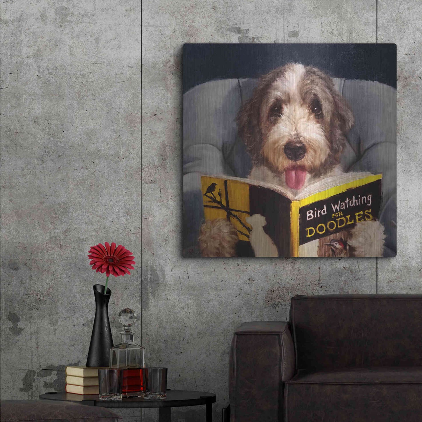 Luxe Metal Art 'Ornithology For Doodles' by Lucia Heffernan, Metal Wall Art,36x36