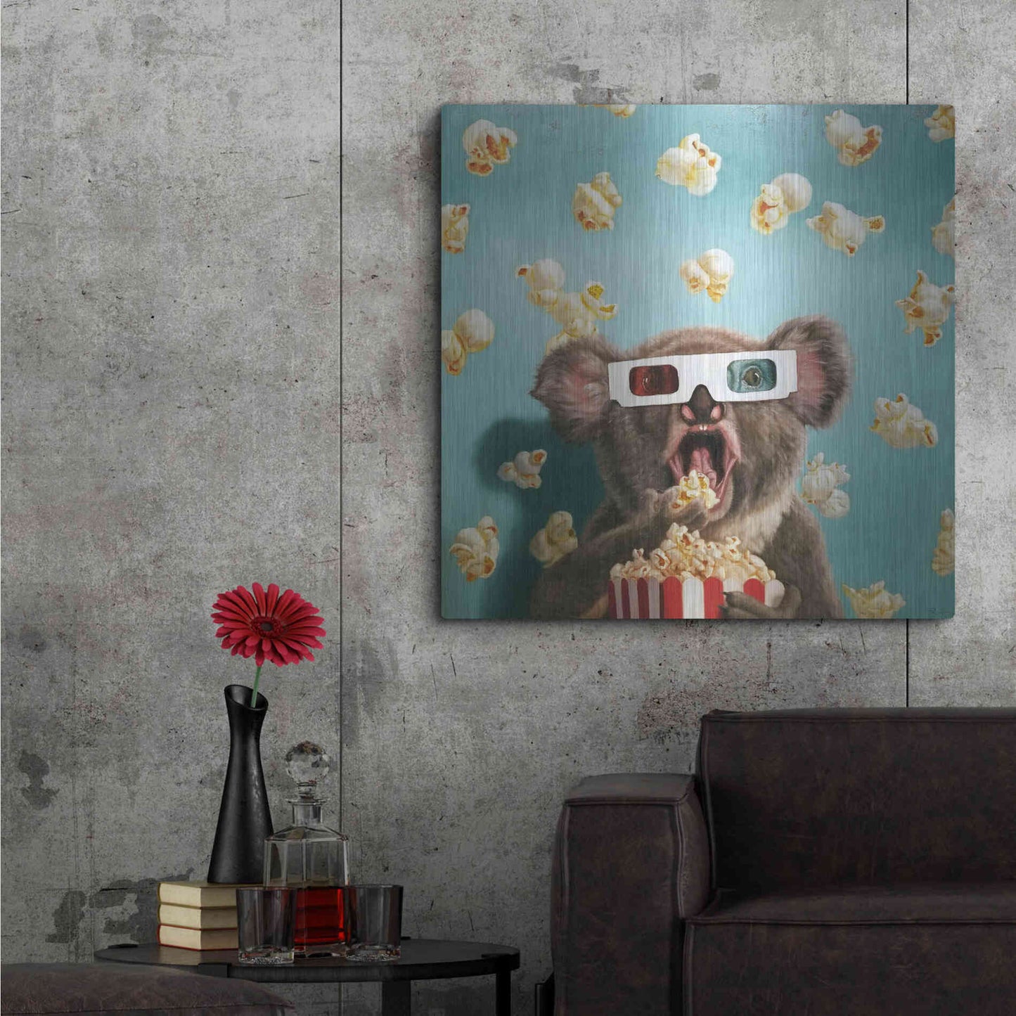 Luxe Metal Art '3D Movie' by Lucia Heffernan, Metal Wall Art,36x36