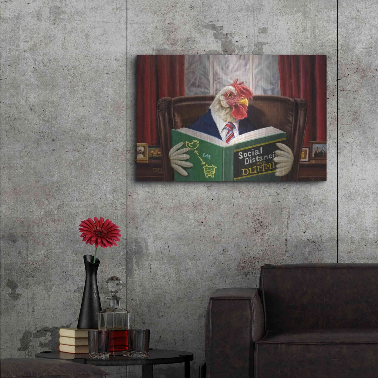 Luxe Metal Art 'Bird Brain' by Lucia Heffernan, Metal Wall Art,36x24