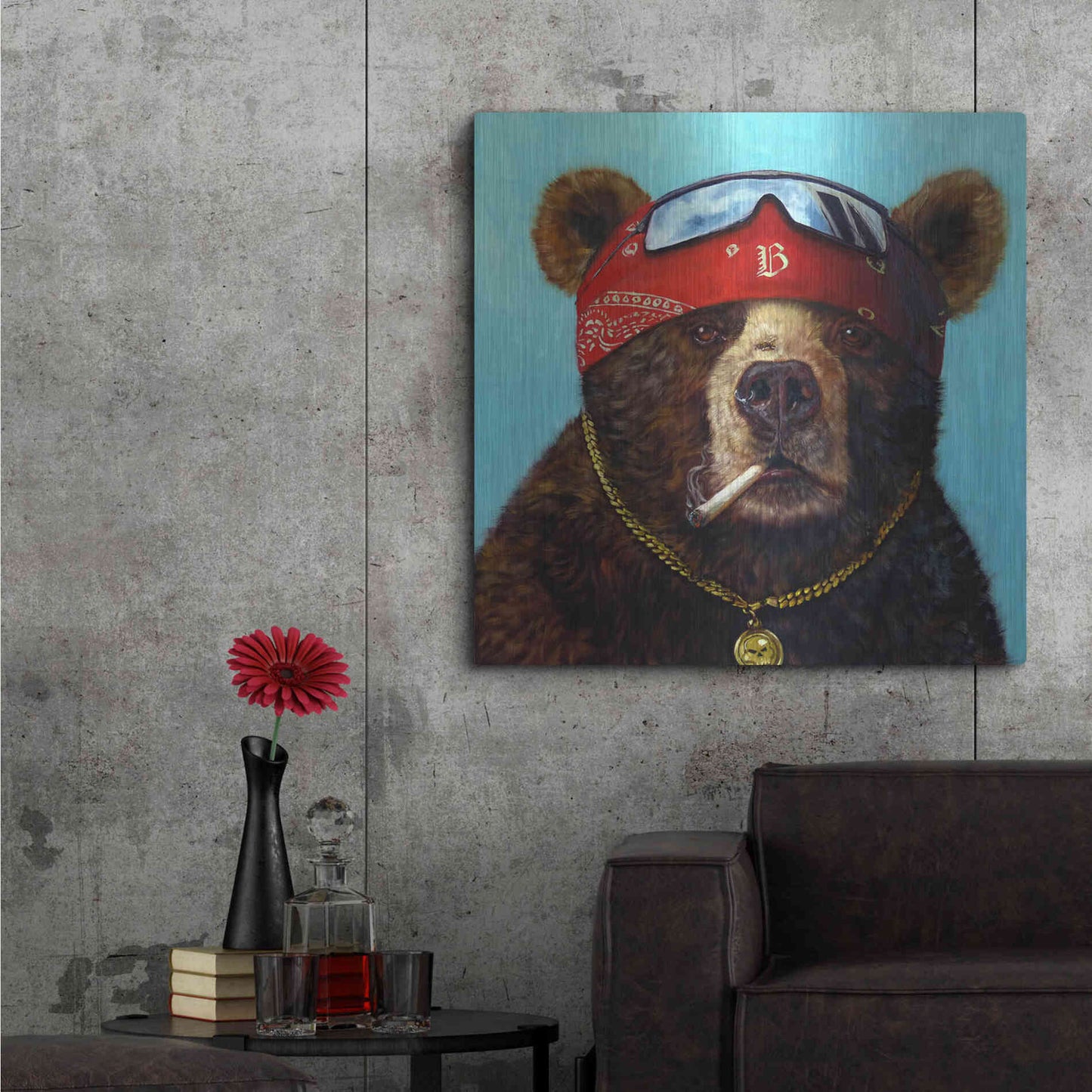 Luxe Metal Art 'Half Baked' by Lucia Heffernan, Metal Wall Art,36x36