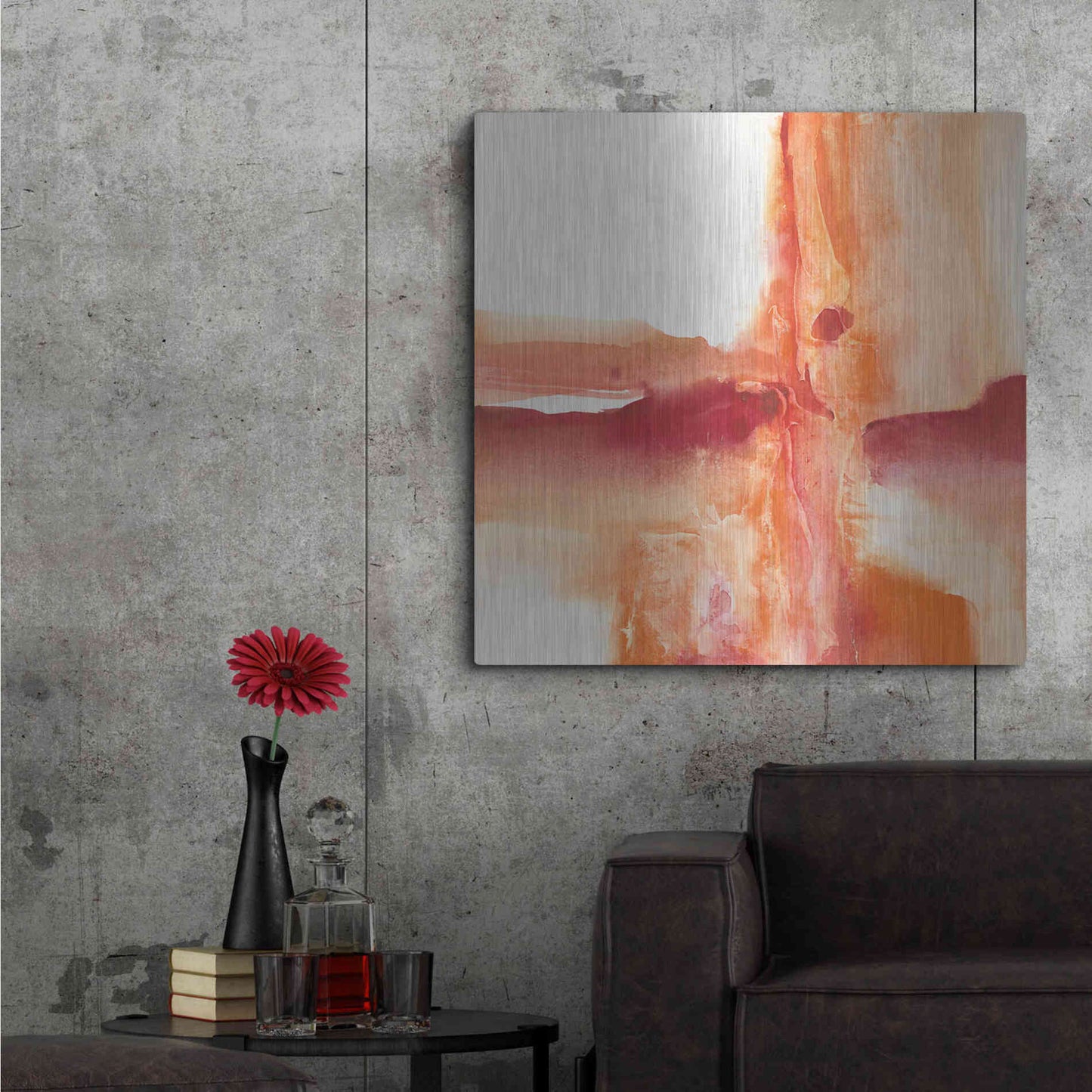 Luxe Metal Art 'Inner Glow I' by Chris Paschke, Metal Wall Art,36x36