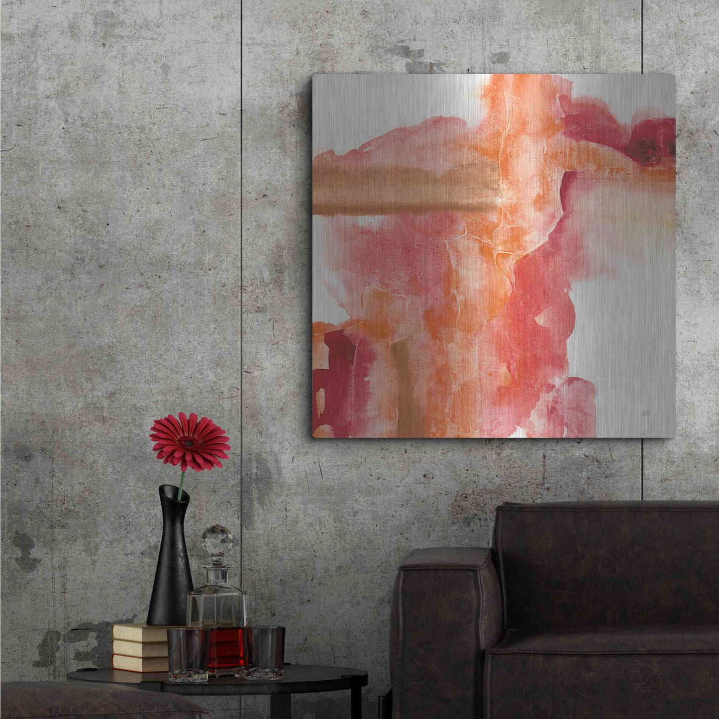 Luxe Metal Art 'Inner Glow III' by Chris Paschke, Metal Wall Art,36x36