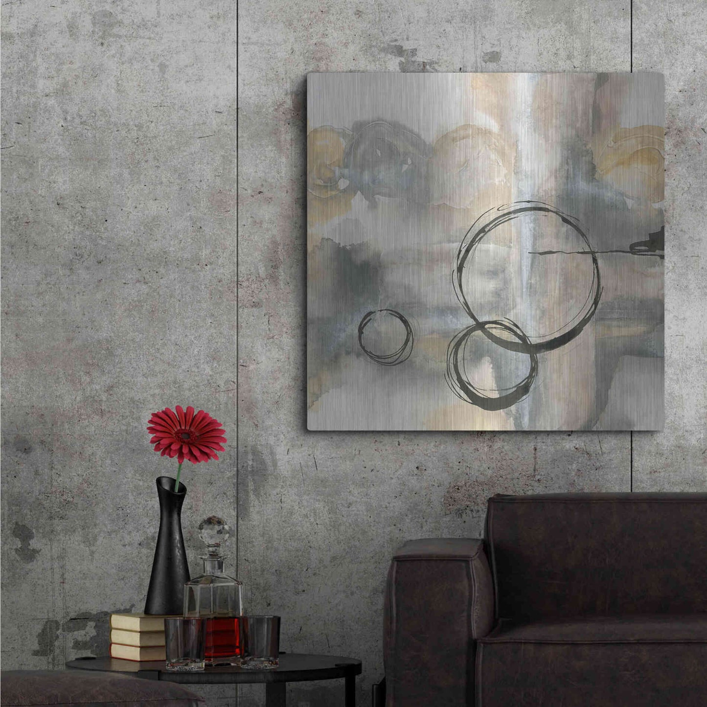 Luxe Metal Art 'Full Circle II' by Chris Paschke, Metal Wall Art,36x36