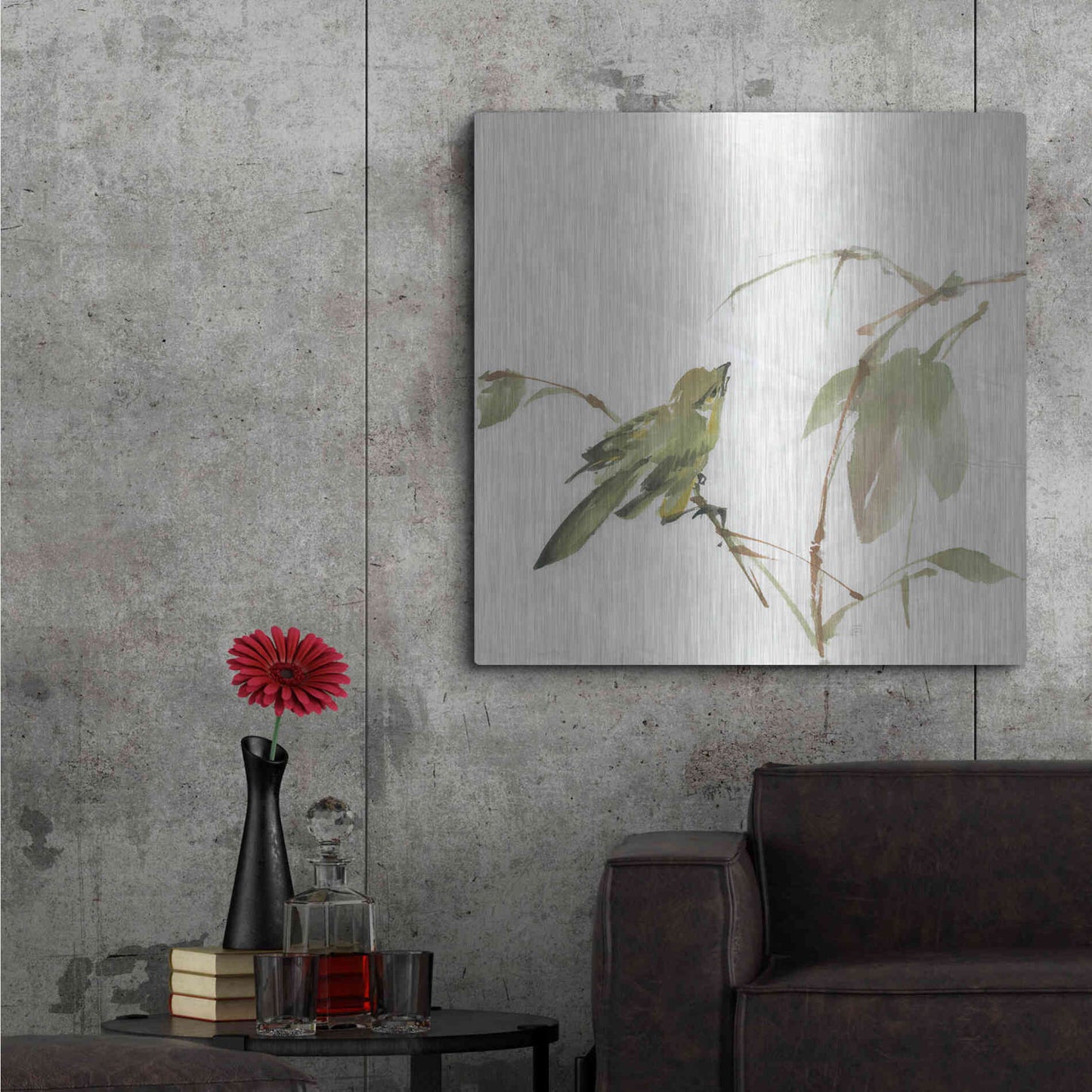 Luxe Metal Art 'Sisken' by Chris Paschke, Metal Wall Art,36x36