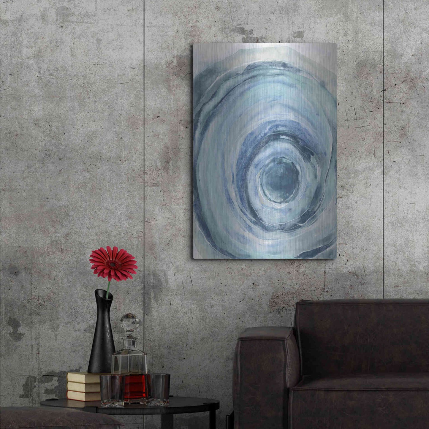 Luxe Metal Art 'Watercolor Geode IX' by Chris Paschke, Metal Wall Art,24x36