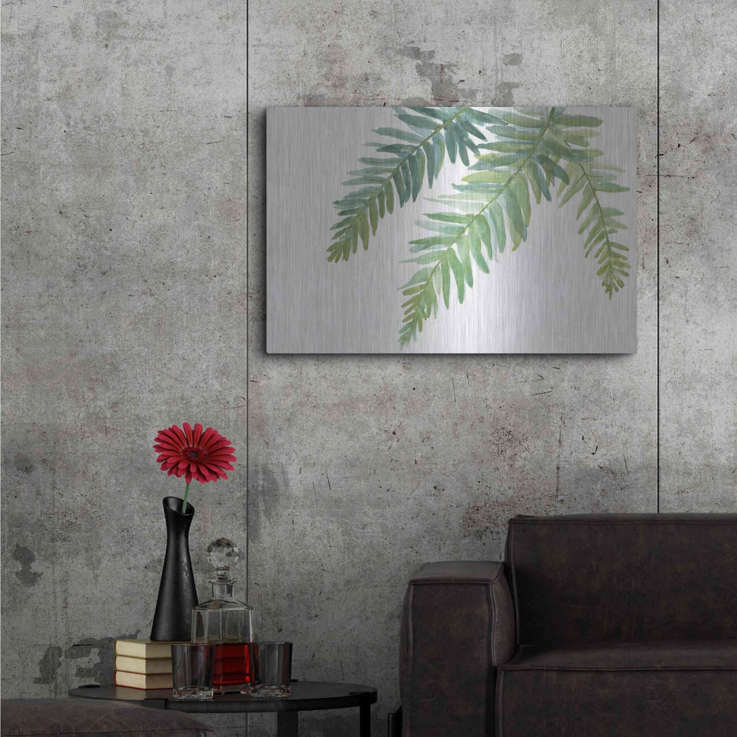 Luxe Metal Art 'Ferns I' by Chris Paschke, Metal Wall Art,36x24