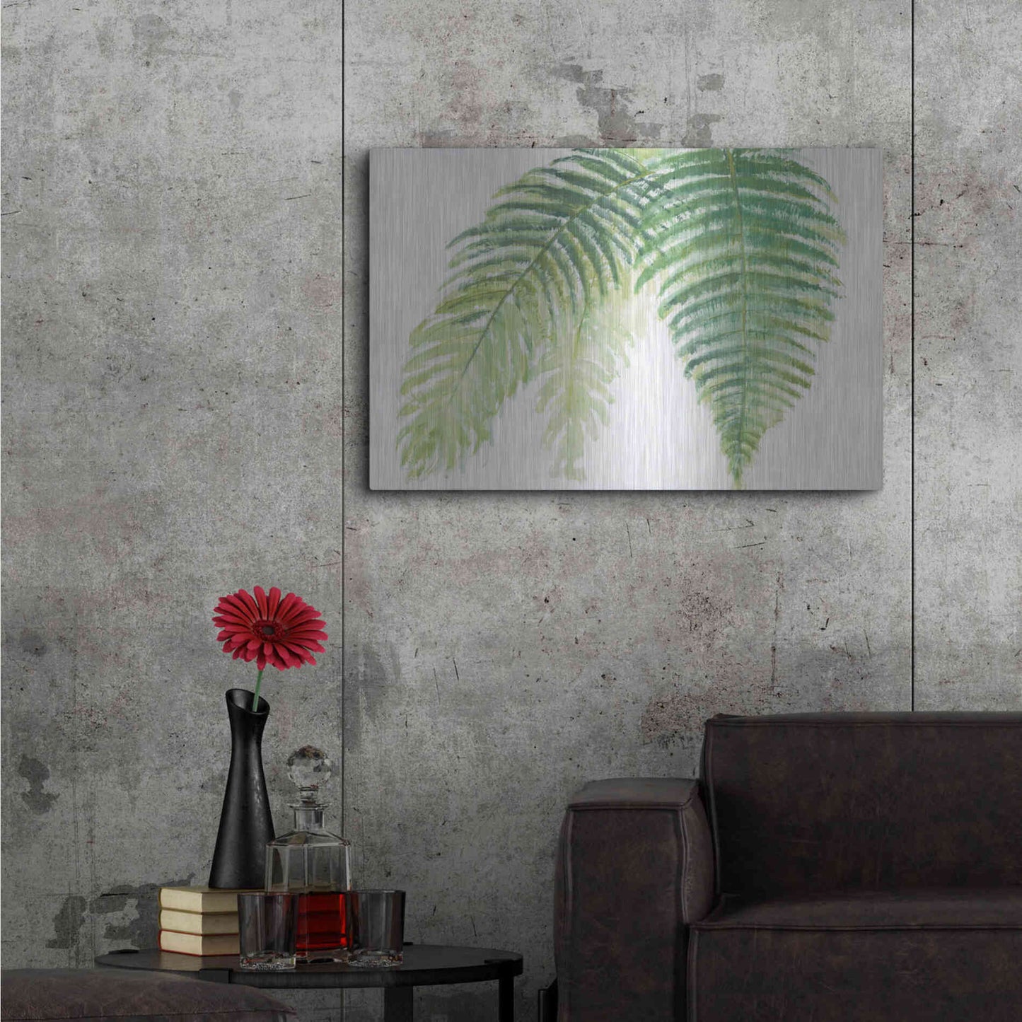 Luxe Metal Art 'Ferns III' by Chris Paschke, Metal Wall Art,36x24