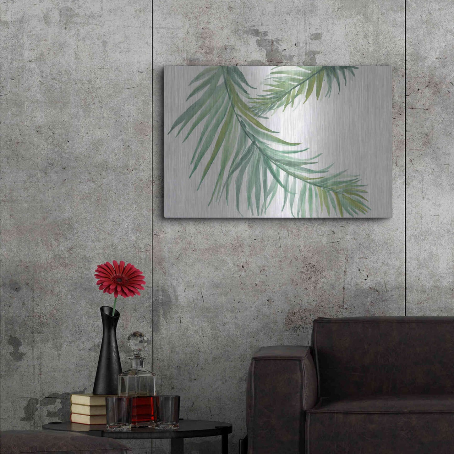 Luxe Metal Art 'Ferns IV' by Chris Paschke, Metal Wall Art,36x24