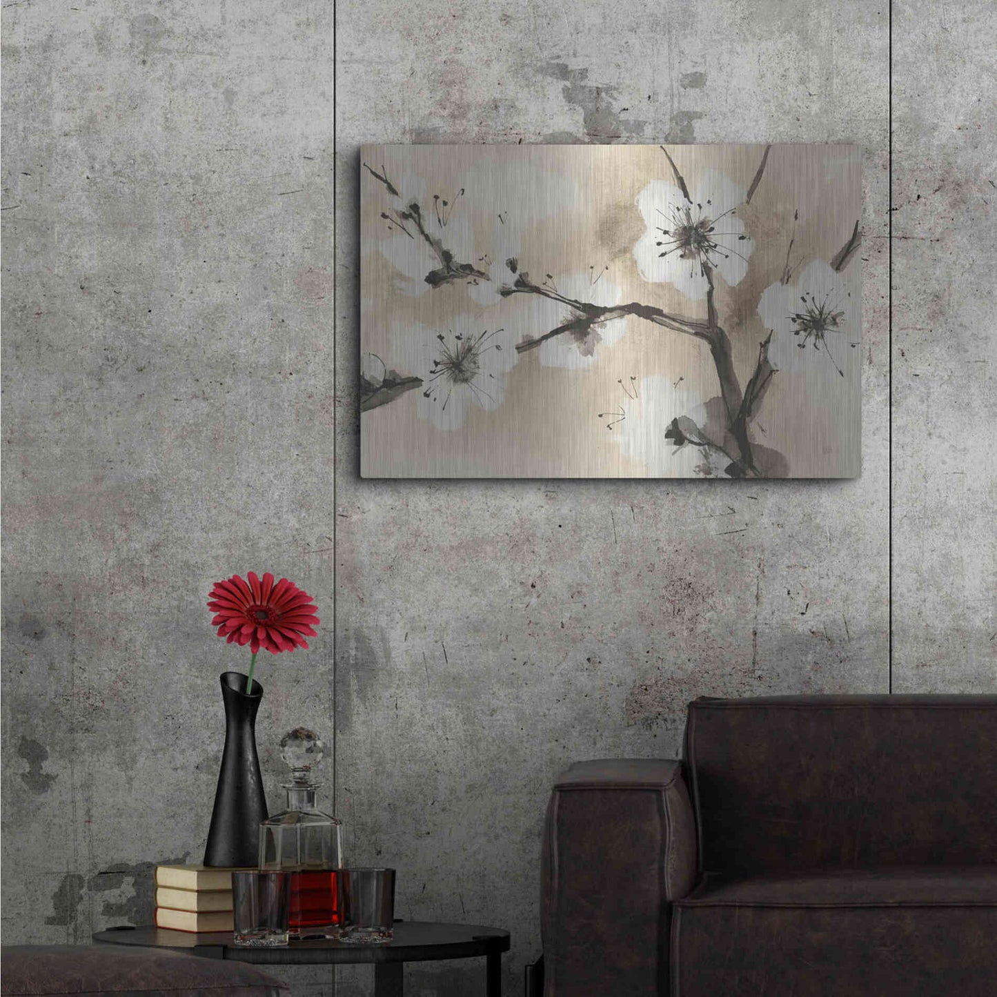 Luxe Metal Art 'Spring Blossoms I' by Chris Paschke, Metal Wall Art,36x24