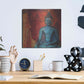Luxe Metal Art 'Blue Buddha' by Elena Ray, Metal Wall Art,12x12