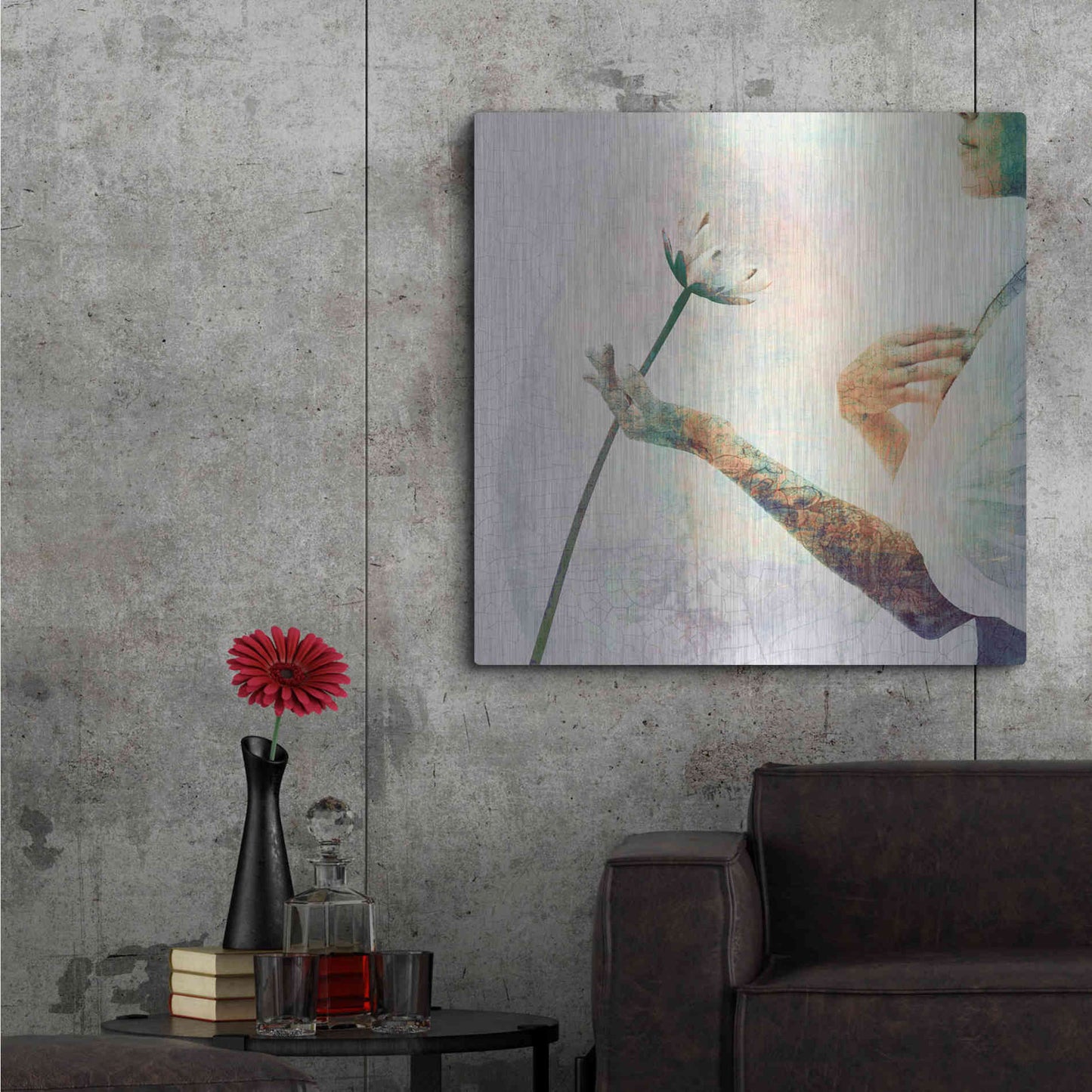 Luxe Metal Art 'Knowledge From The Heart' by Elena Ray, Metal Wall Art,36x36