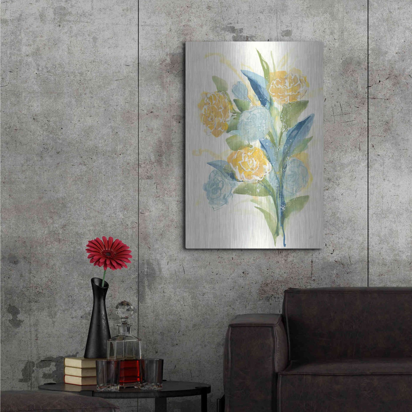 Luxe Metal Art 'Sunshine Bouquet I' by Chris Paschke, Metal Wall Art,24x36