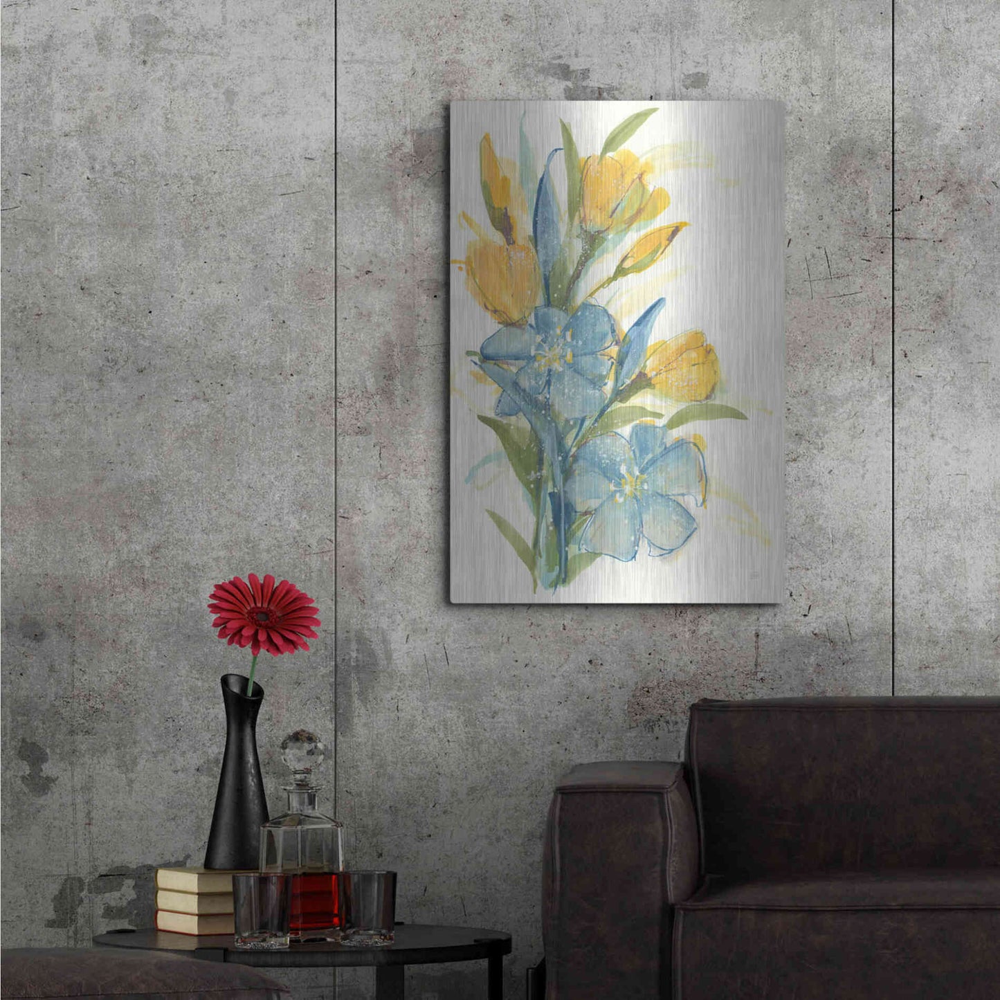 Luxe Metal Art 'Sunshine Bouquet II' by Chris Paschke, Metal Wall Art,24x36