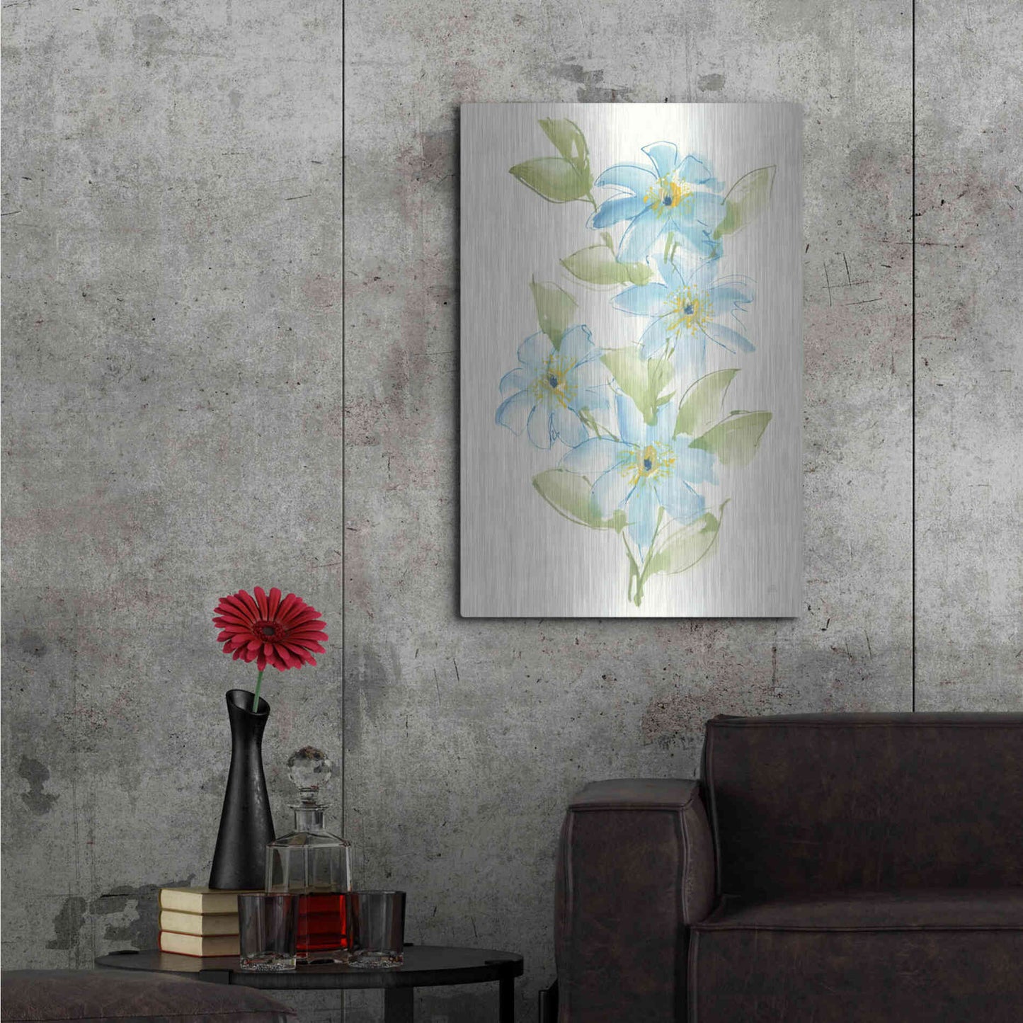 Luxe Metal Art 'Clematis Bouquet II' by Chris Paschke, Metal Wall Art,24x36